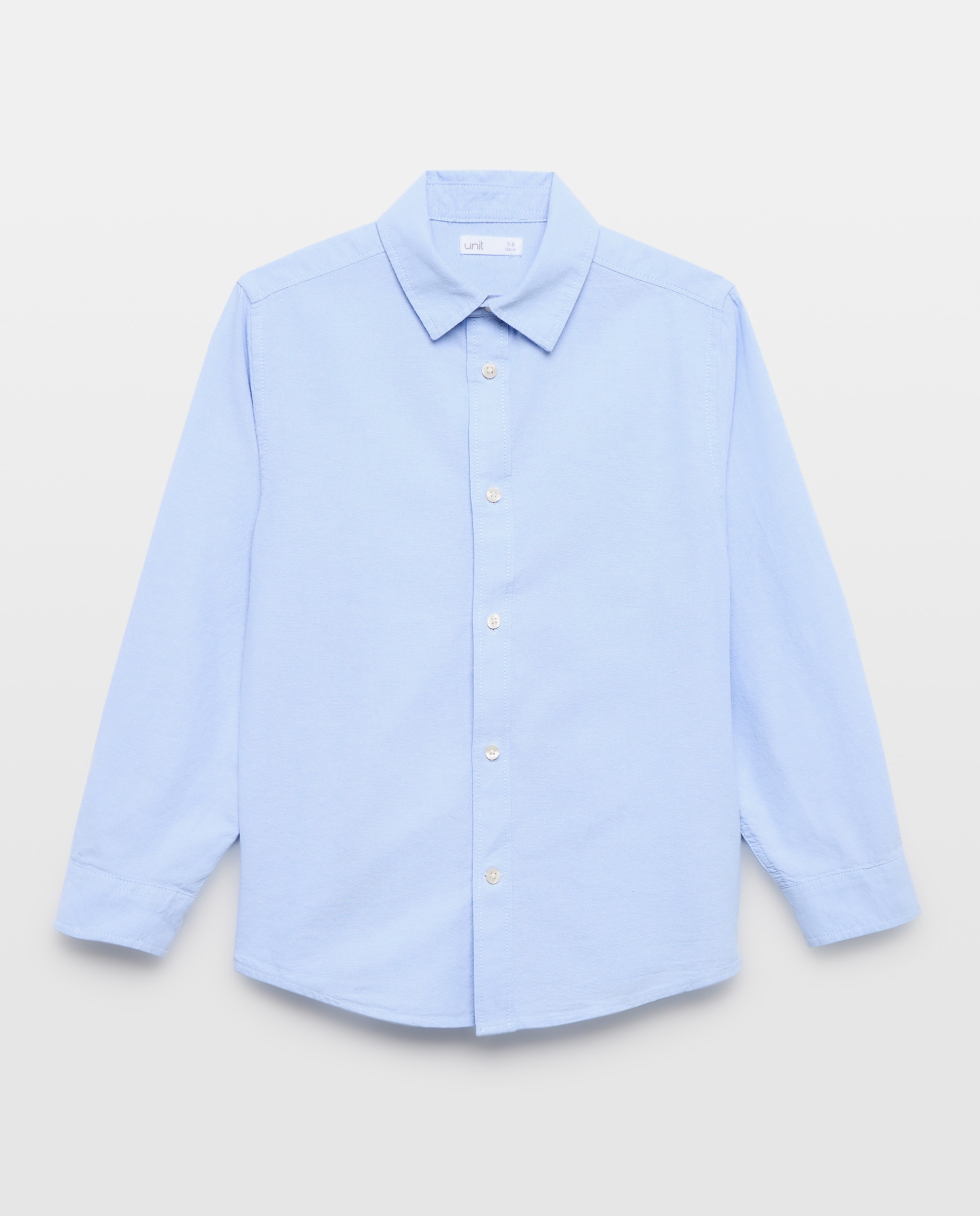 Camisa de niño oxford lisa 410 Azul claro-1