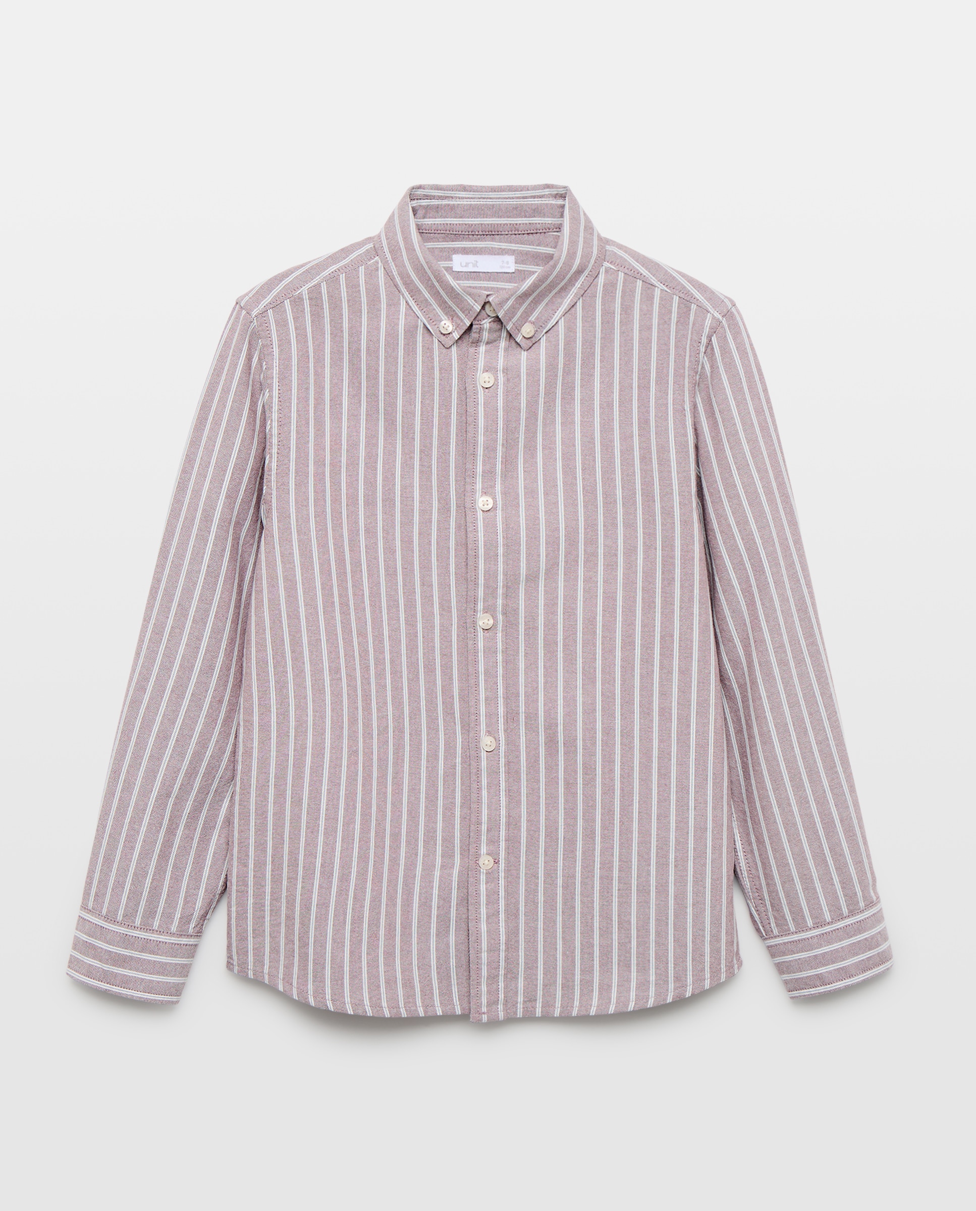 Camisa de niño oxford raya bicolor 291 Berenjena-1
