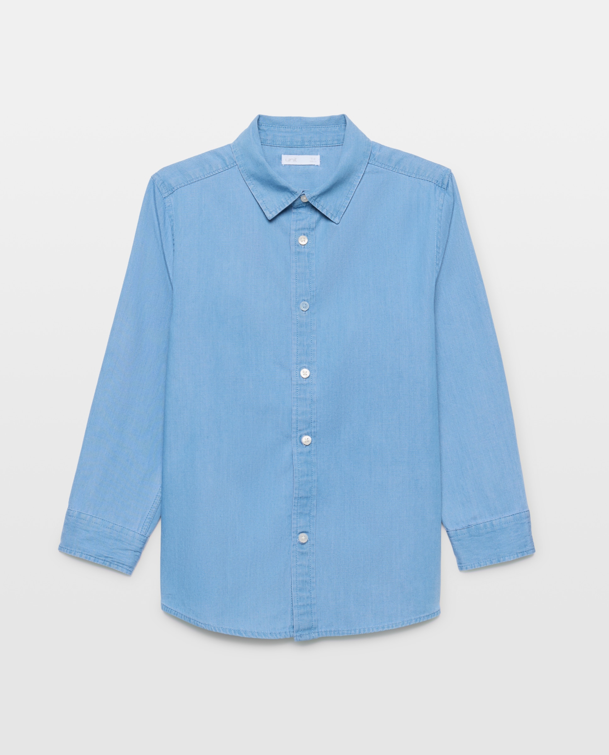 Camisa de niño denim Azul pálido-1