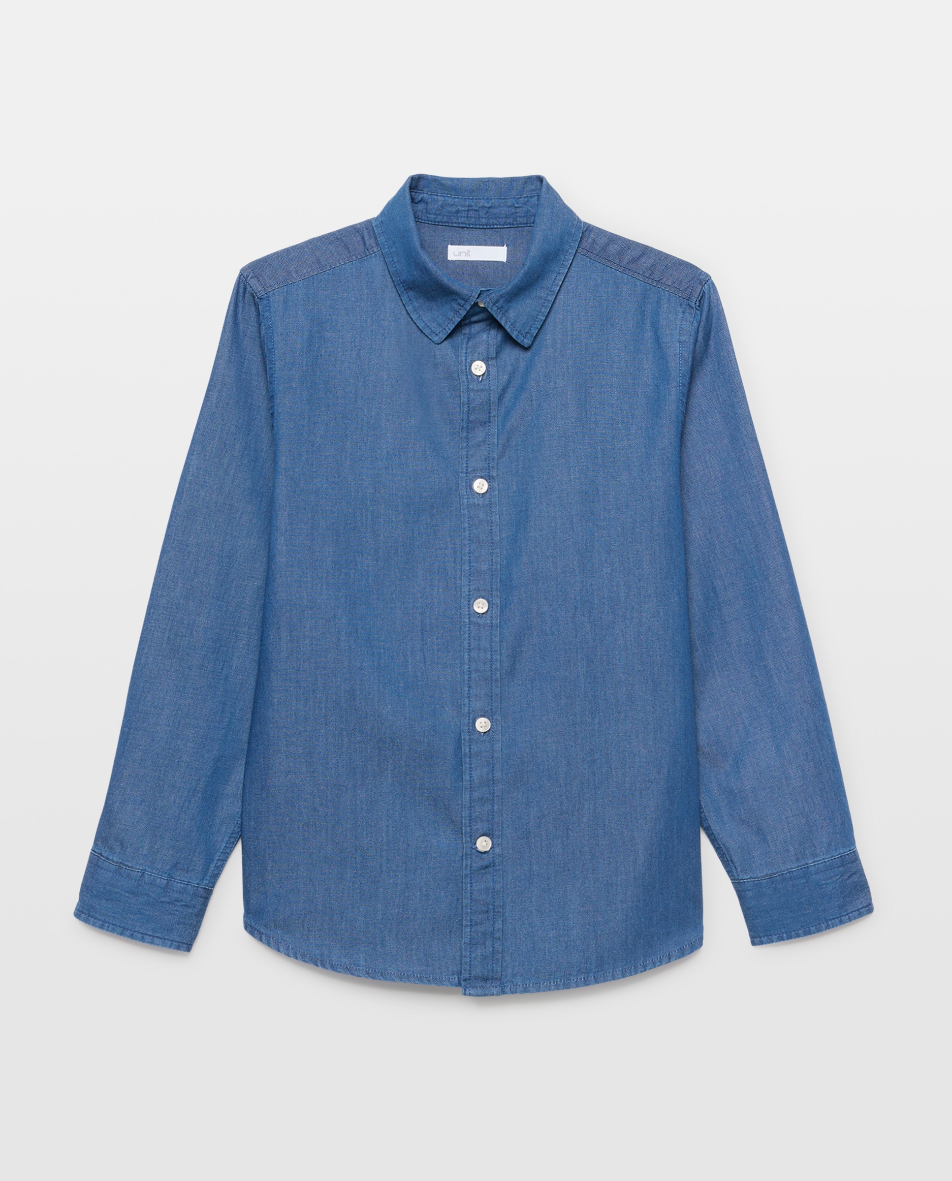 Camisa de niño denim Azul Suave-1