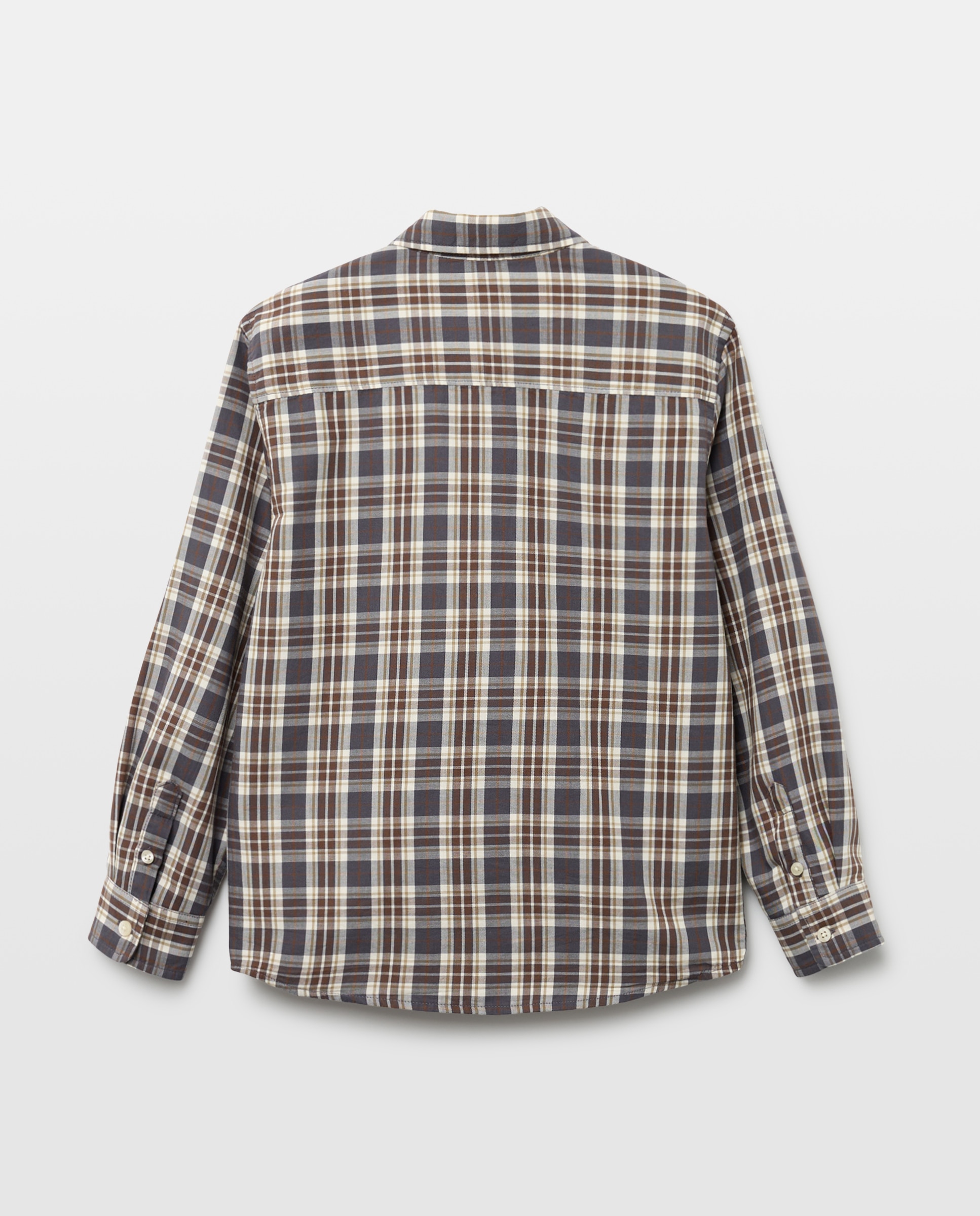 Camisa de niño twill cuadro 400 Azul-2