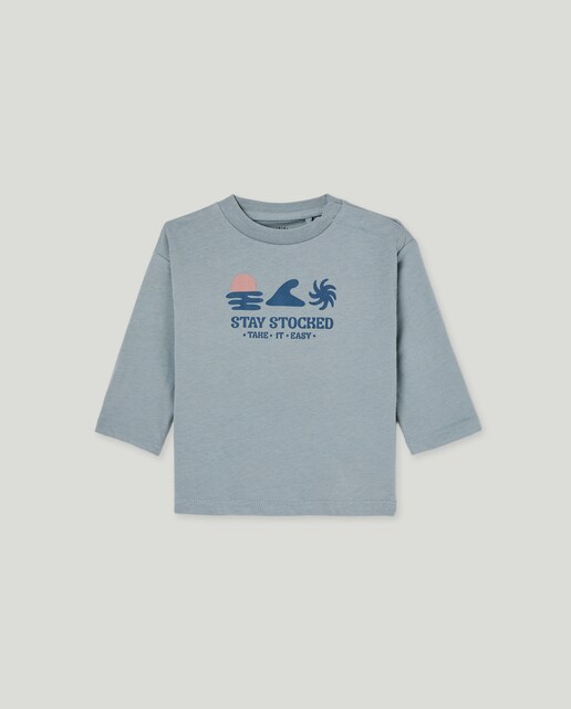 Imagen 0 de Camiseta de bebé estampada manga larga