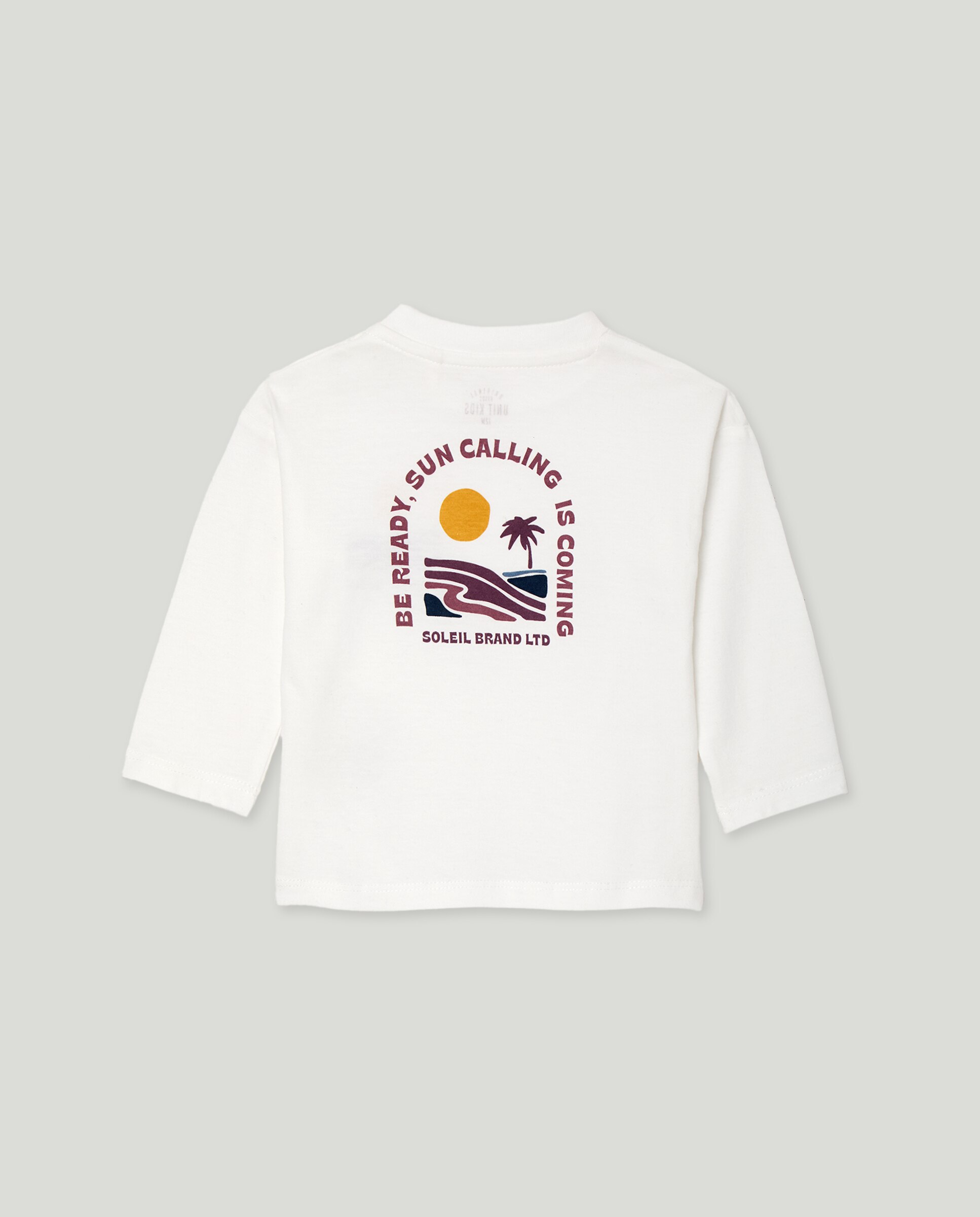 Camiseta de bebé estampada manga larga Blanco-2