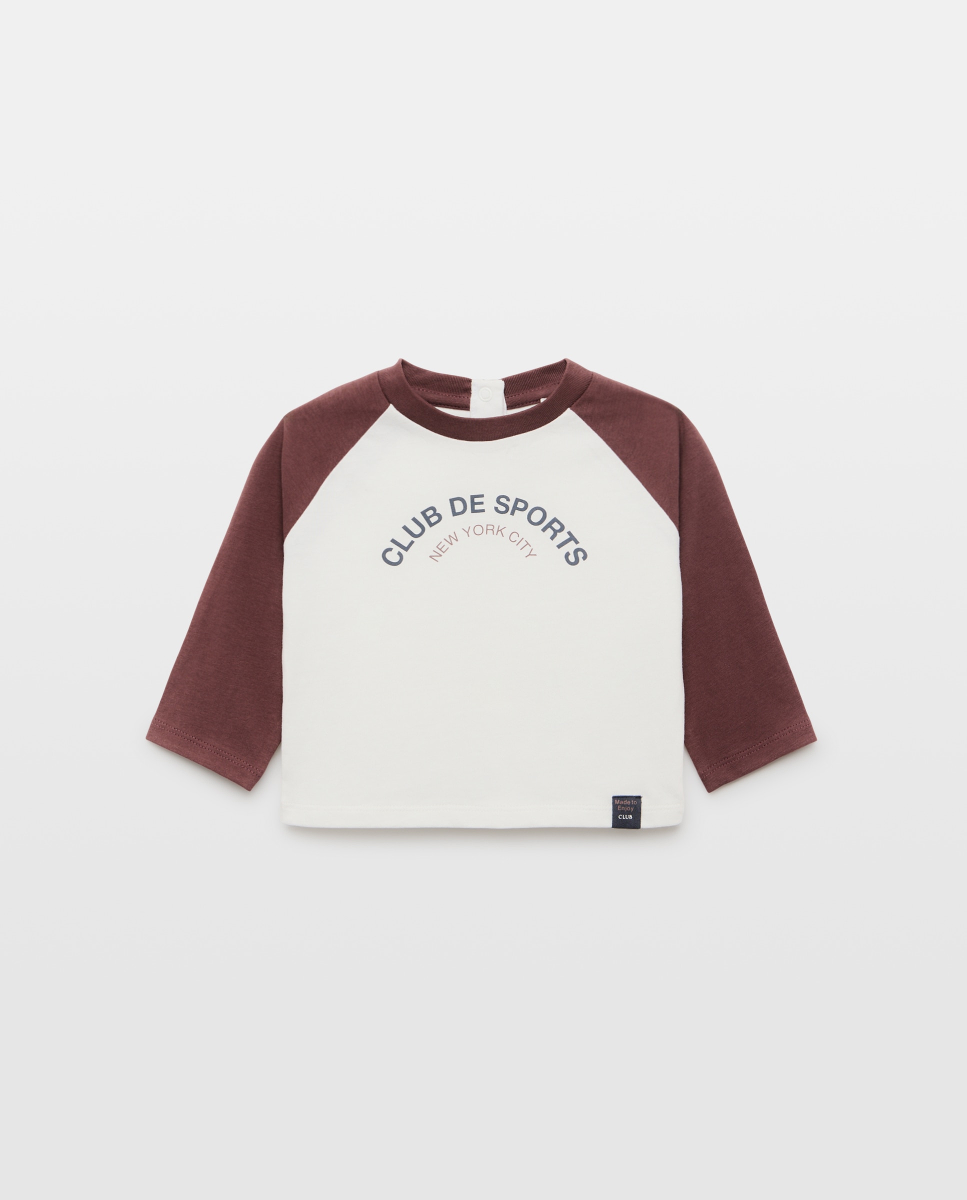Imagen 0 de Camiseta de bebé estampada ranglan manga larga
