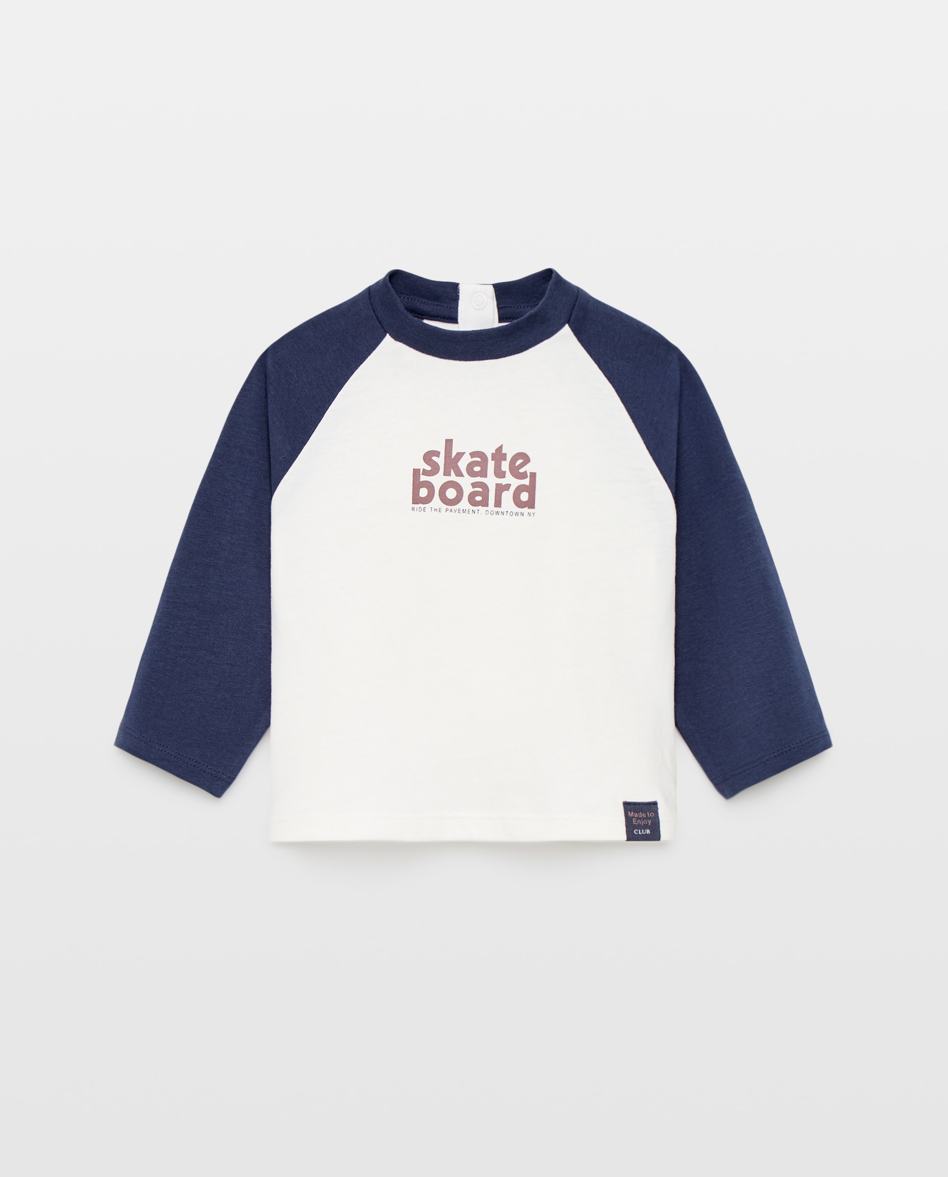 Imagen 0 de Camiseta de bebé estampada ranglan manga larga