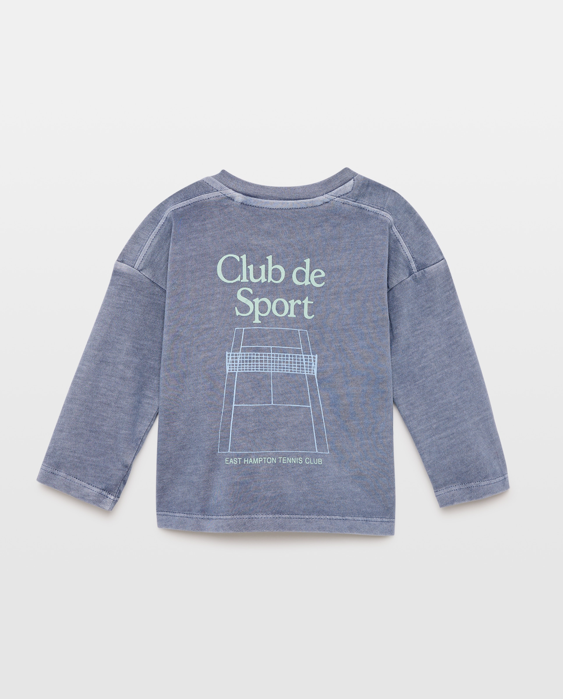Camiseta de bebé estampada manga larga gmd 400 Azul-2