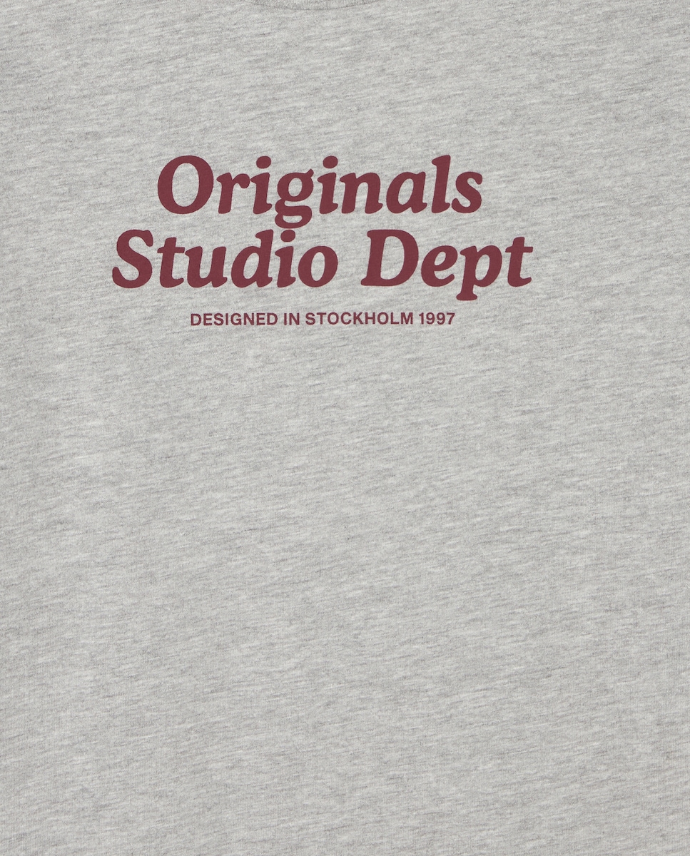 Camiseta de niño estampada manga larga Gris-3