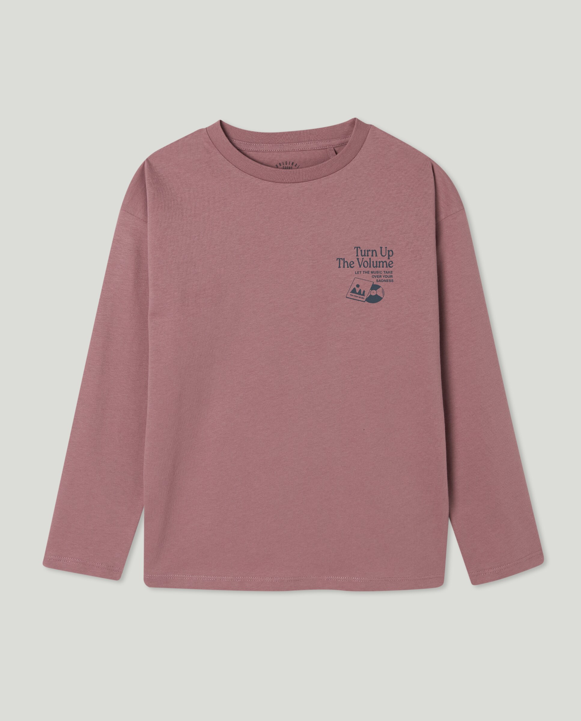 Camiseta de niño estampada manga larga Rosado-1