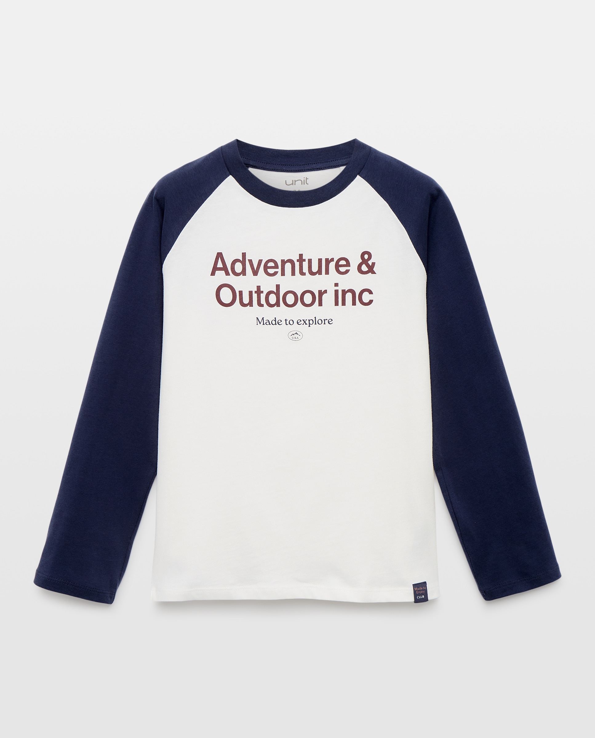 Imagen 0 de Camiseta de niño estampada ranglan manga larga
