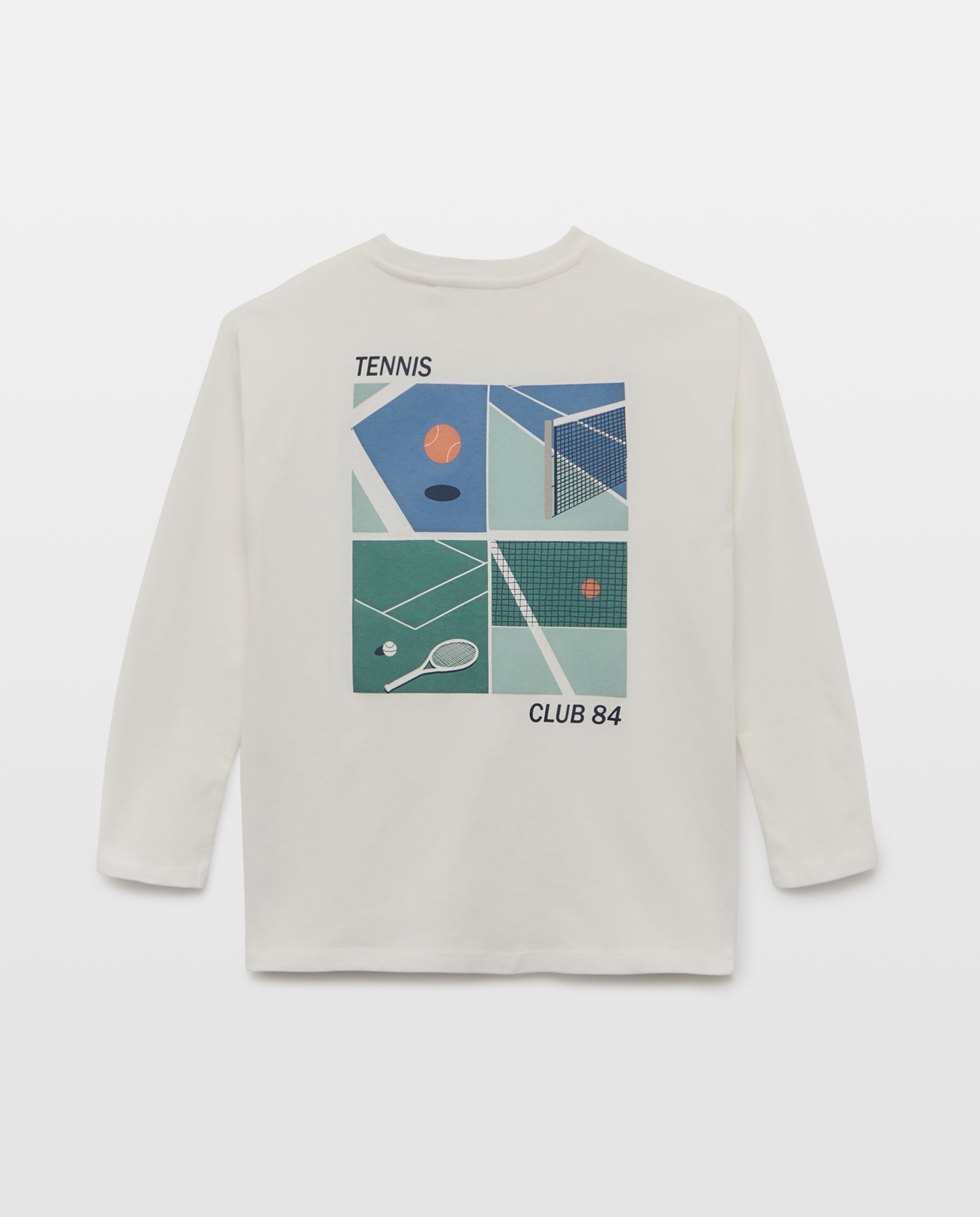Camiseta de niño estampada manga larga 120 Crudo-2