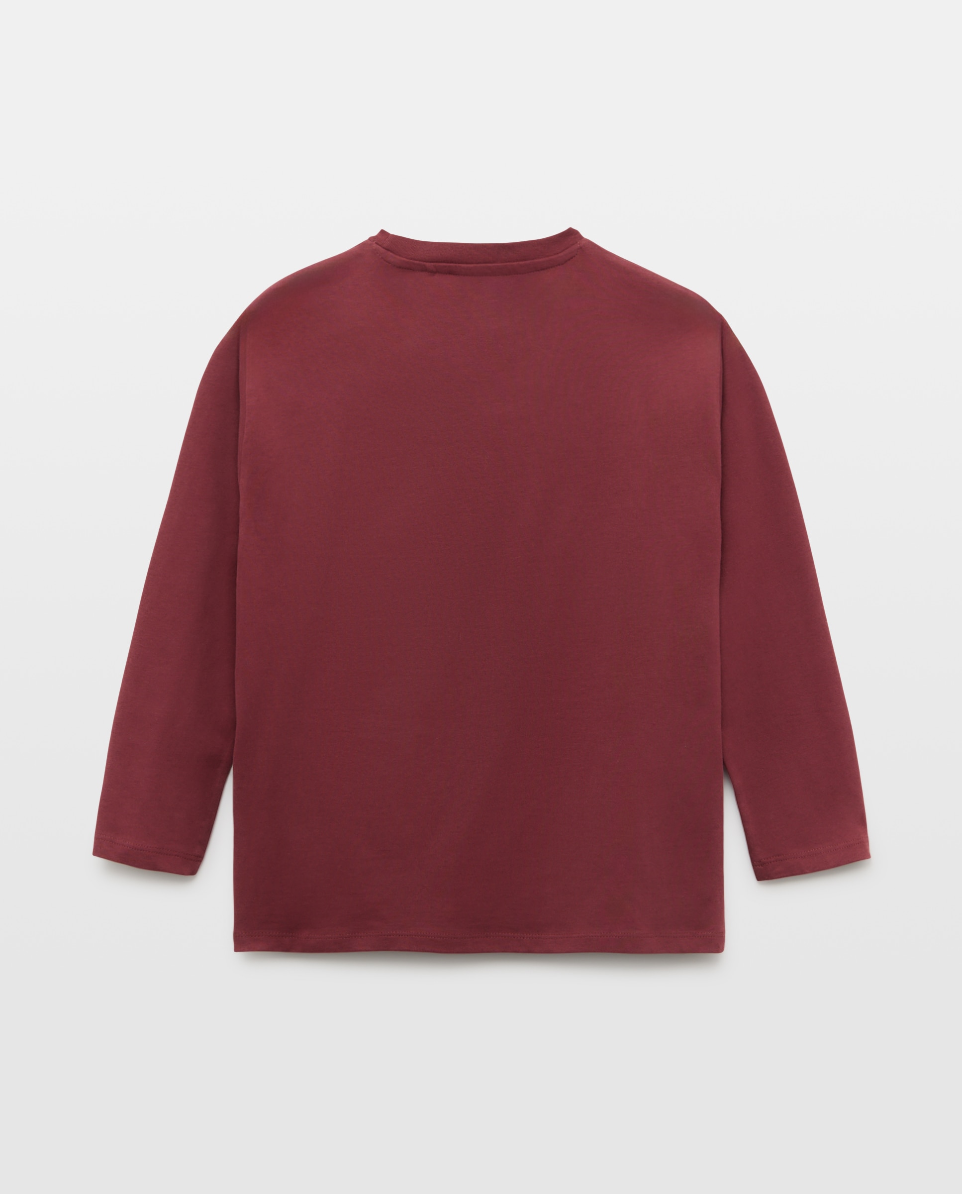 Camiseta de niño estampada manga larga Burdeos-2