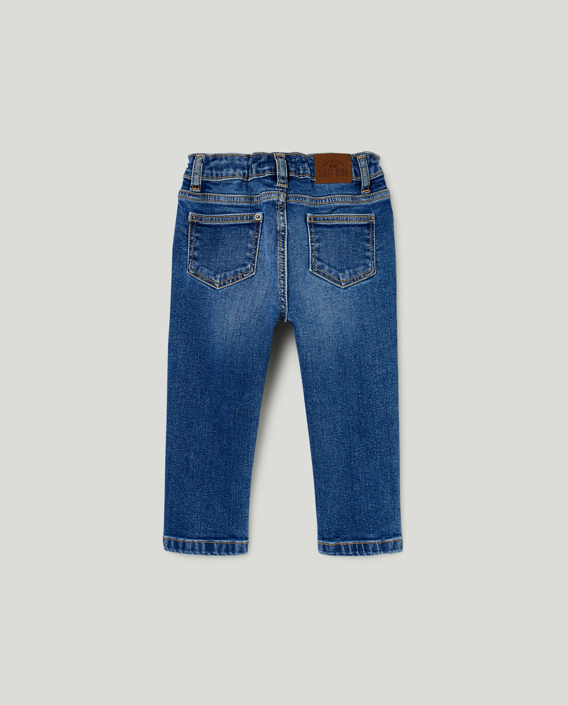 Pantalón de bebé denim 5 bolsillos Azul-2