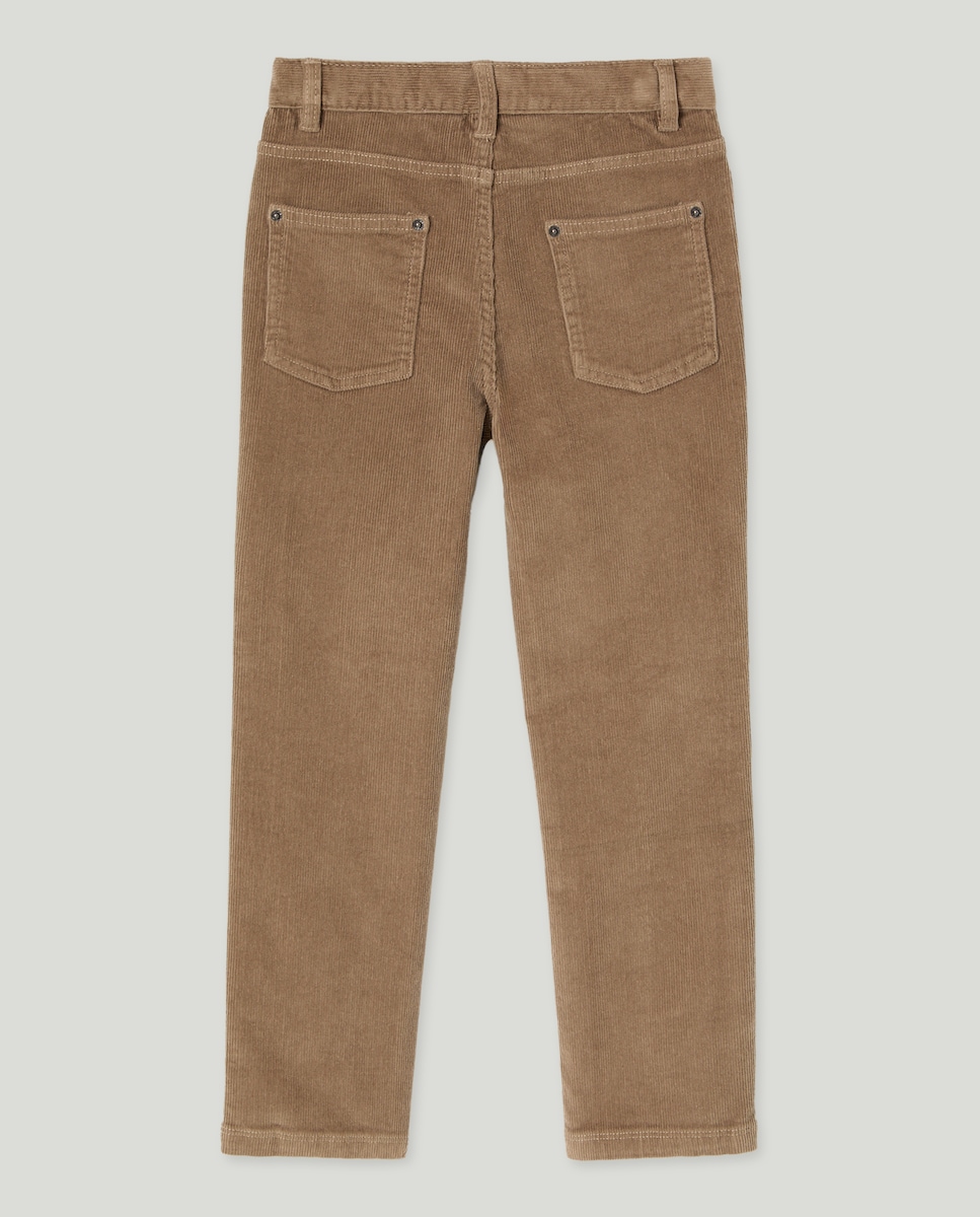Pantalón de niño pana 5 bolsillos Marrón-2