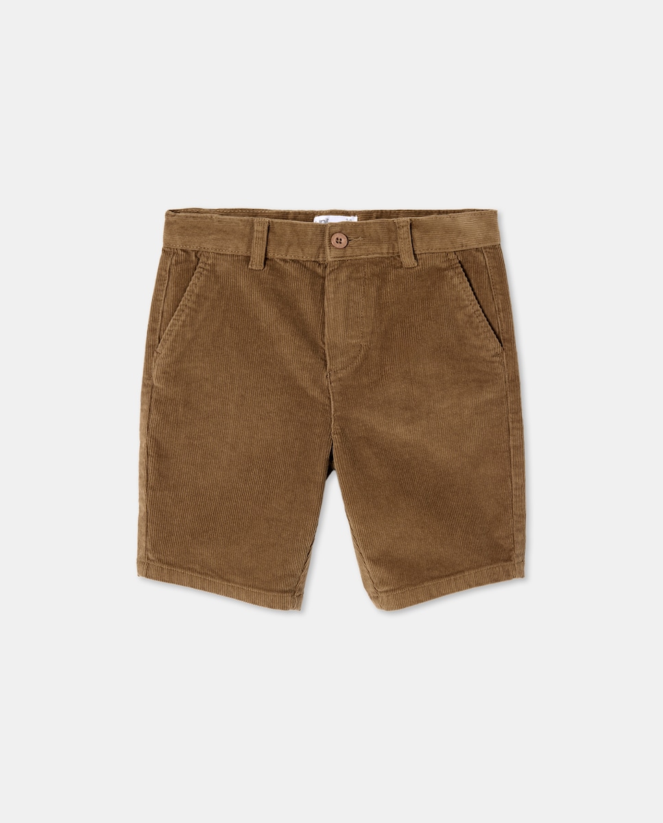 Bermuda de niño pana Marrón-1