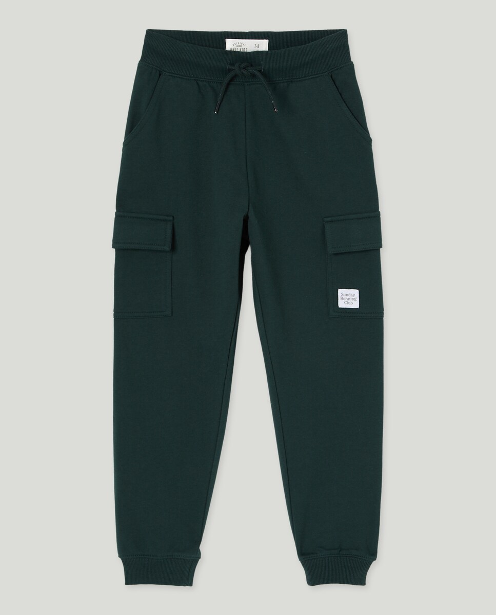 Pantalón de niño cargo felpa Azul-1