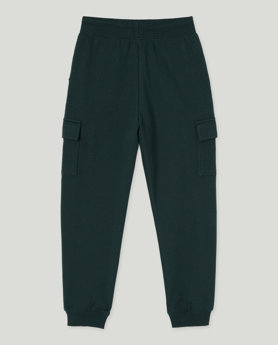 Pantalón de niño cargo felpa Azul-2