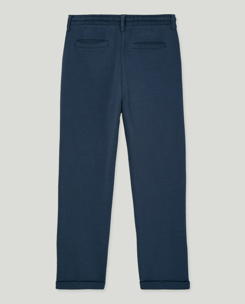 Pantalón de niño chino felpa Azul-2