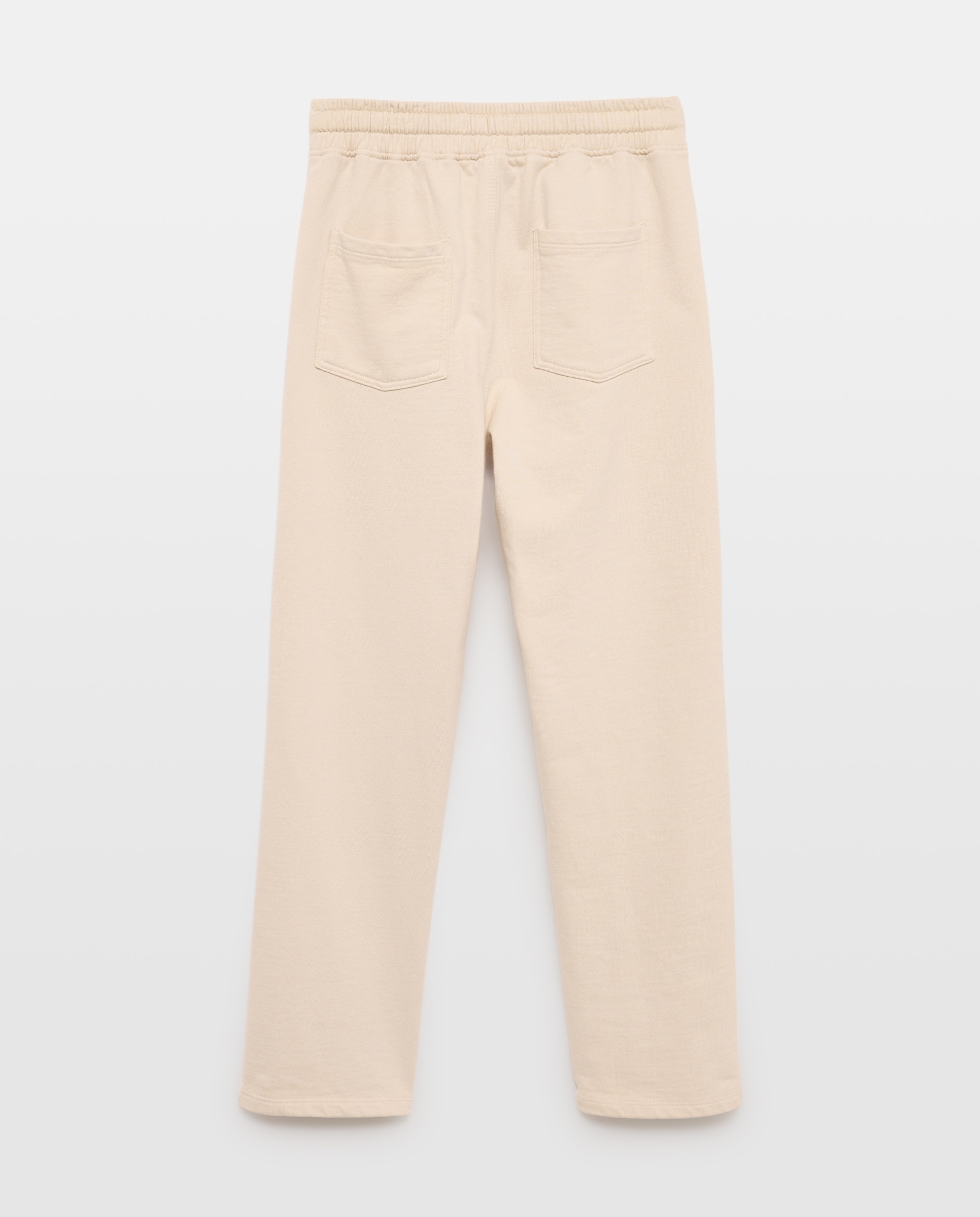 Pantalón de niño chino felpa Visón claro-2