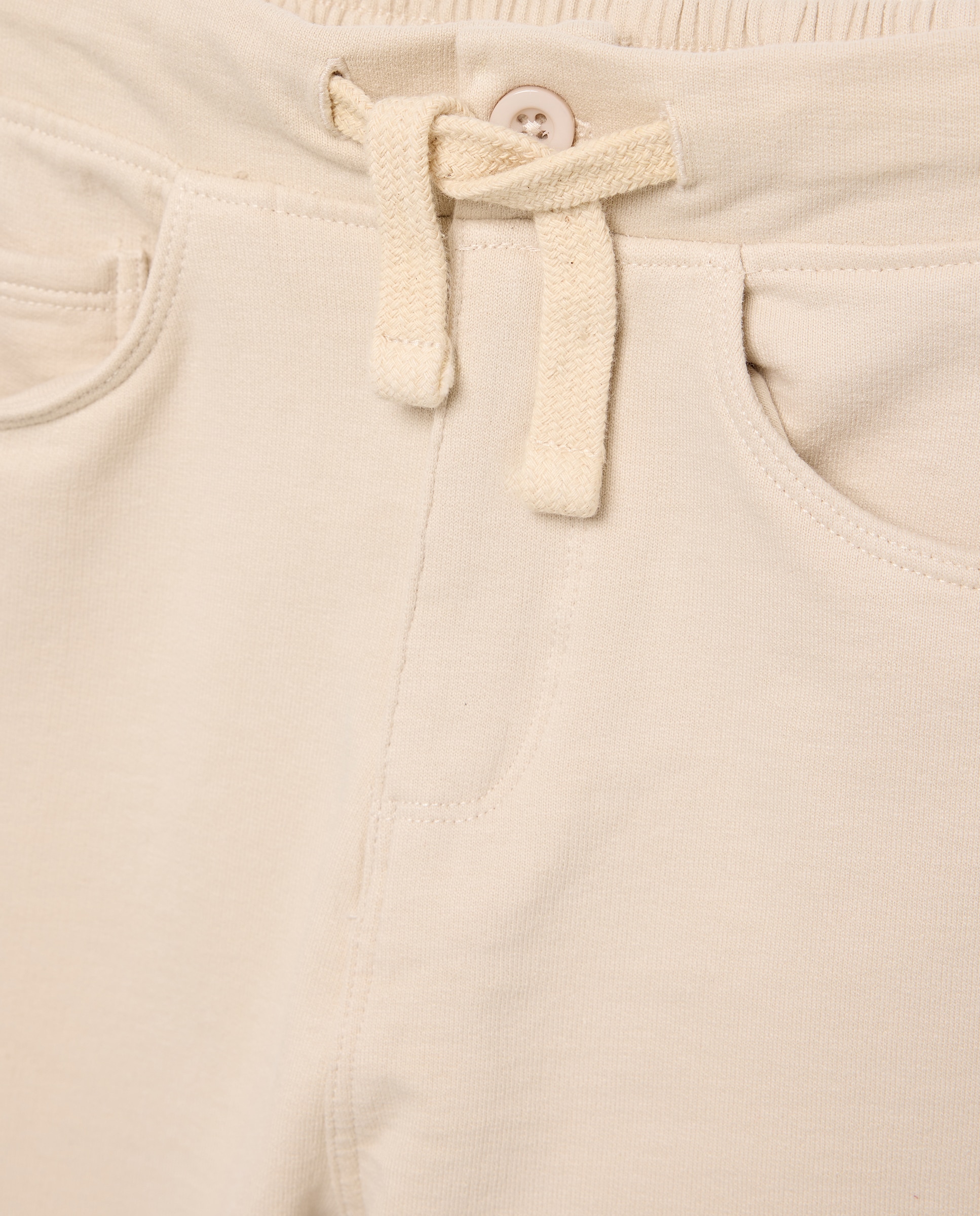 Pantalón de niño chino felpa Visón claro-3
