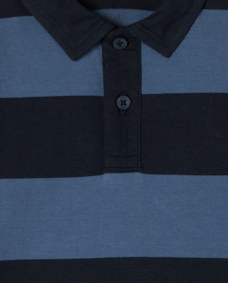 Polo de bebé rayas Azul-3