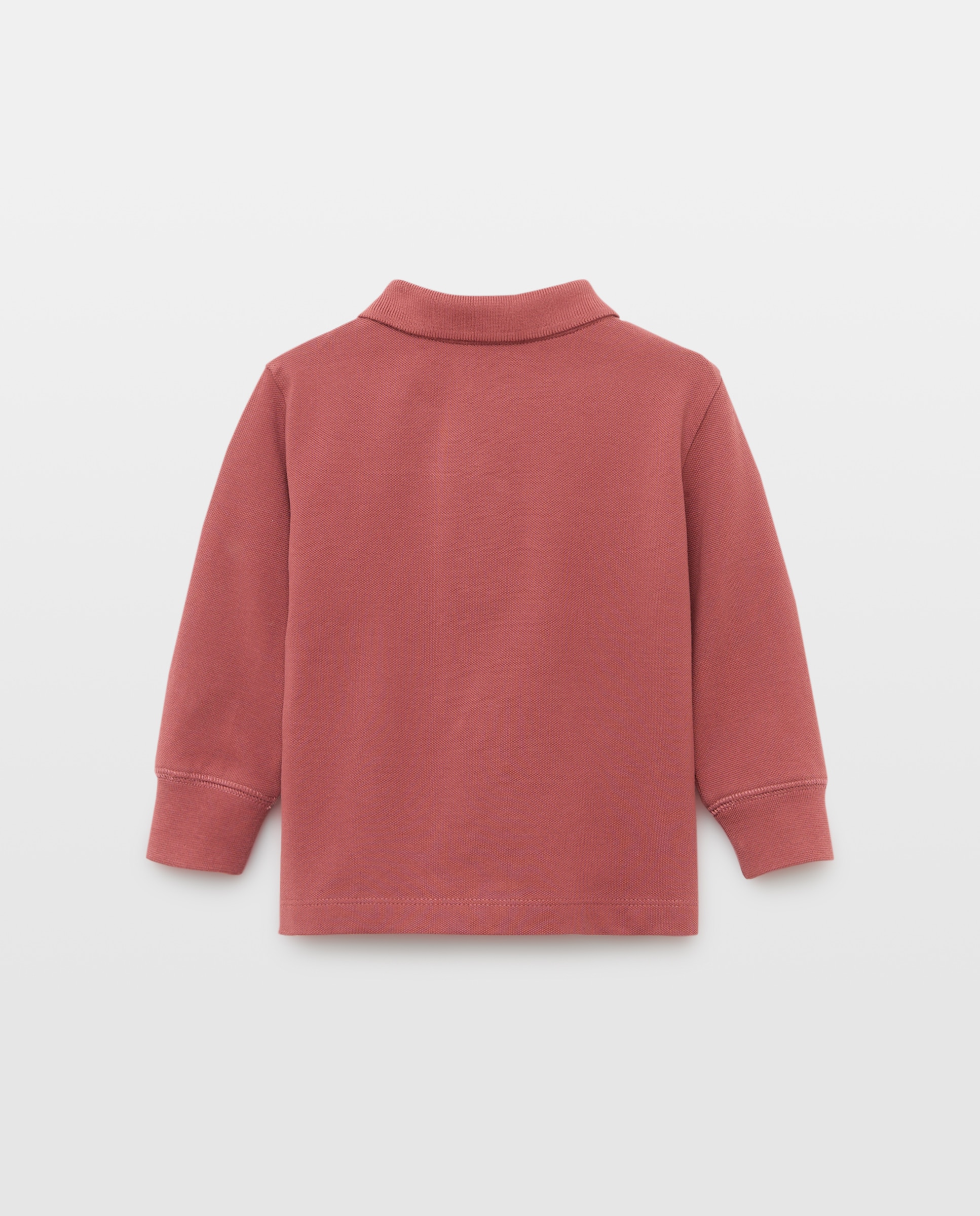 Polo de bebé piqué manga larga 770 Terracota-2