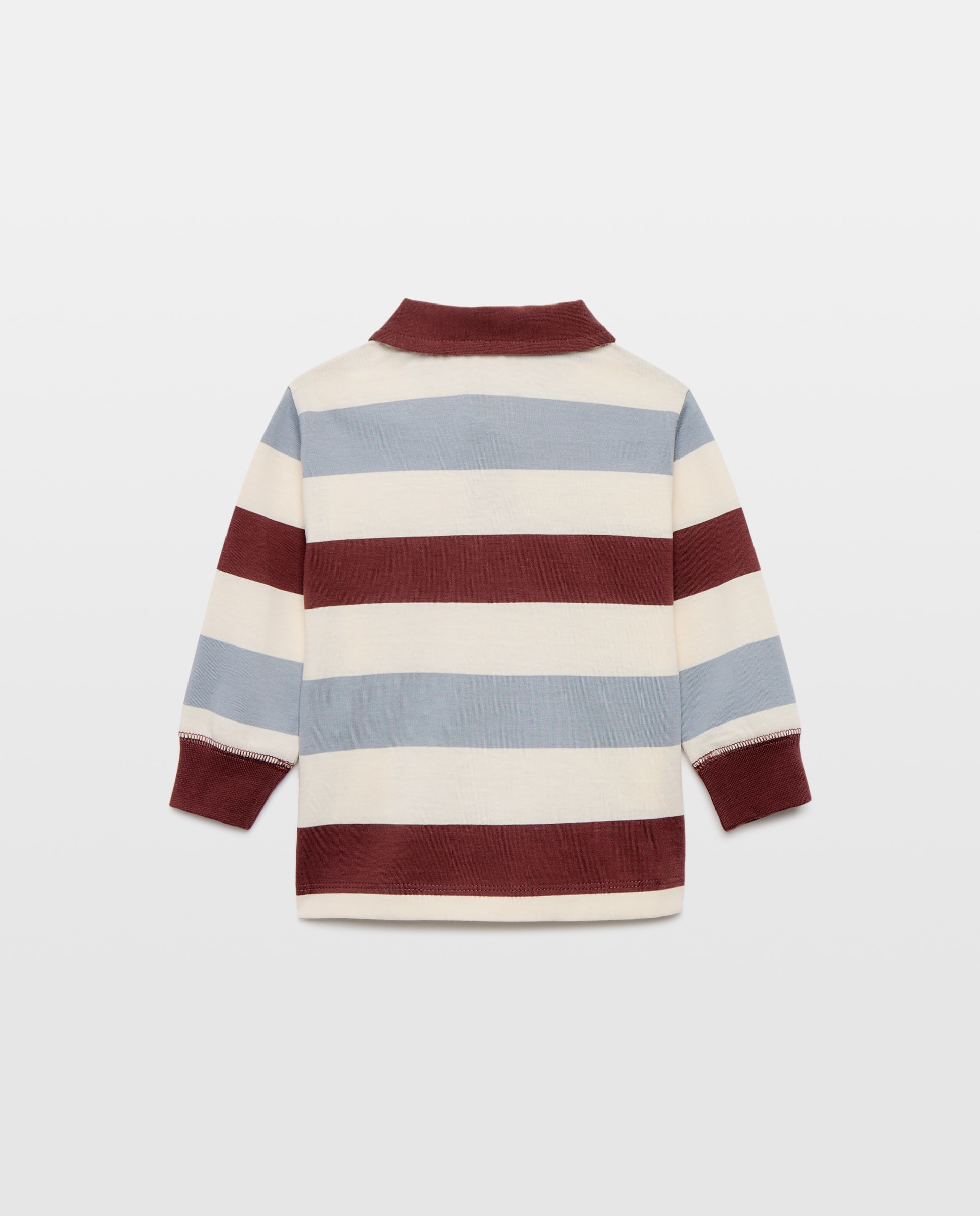 Polo de bebé rayas 291 Berenjena-2