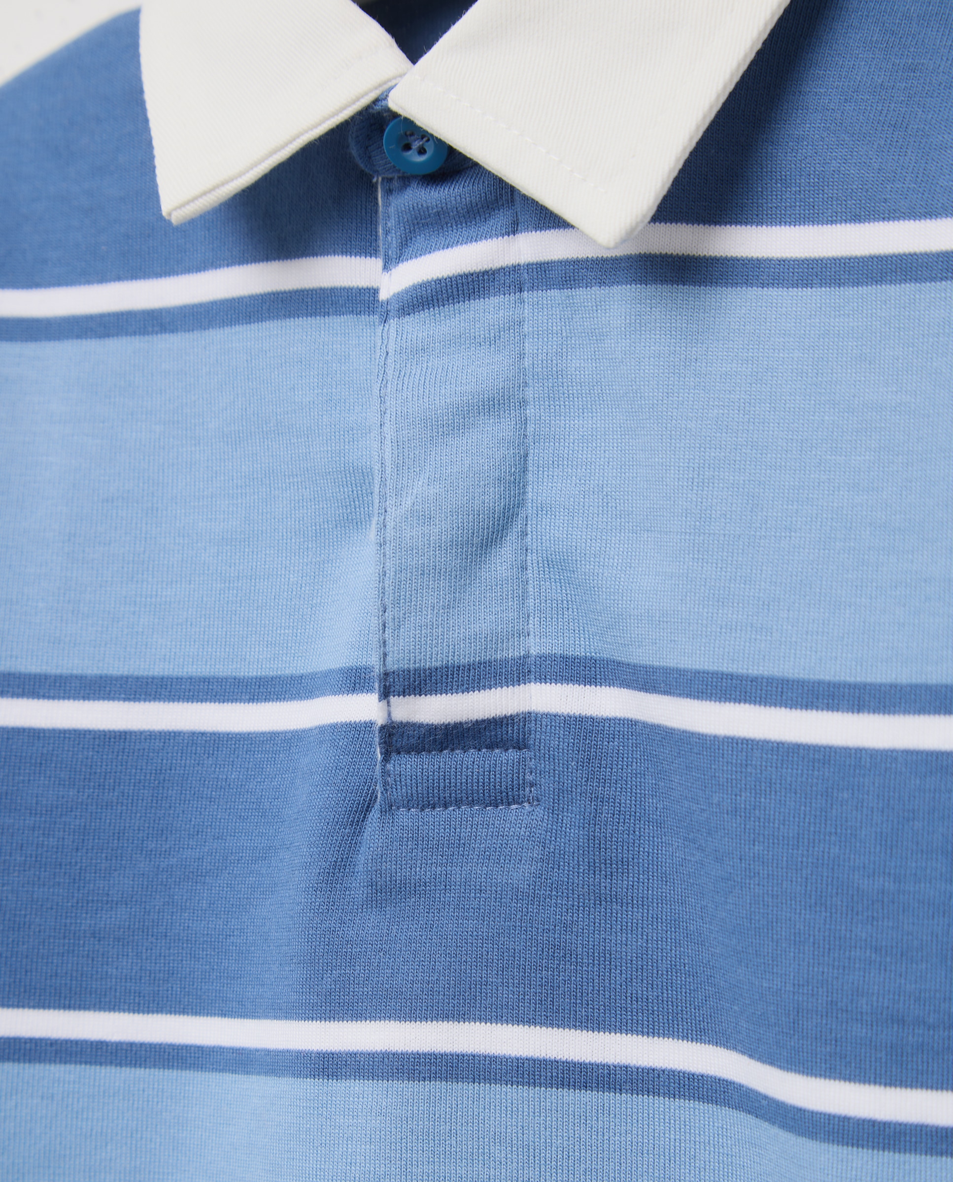 Sudadera de bebé cuello polo rayas 430 Azul oscuro-3