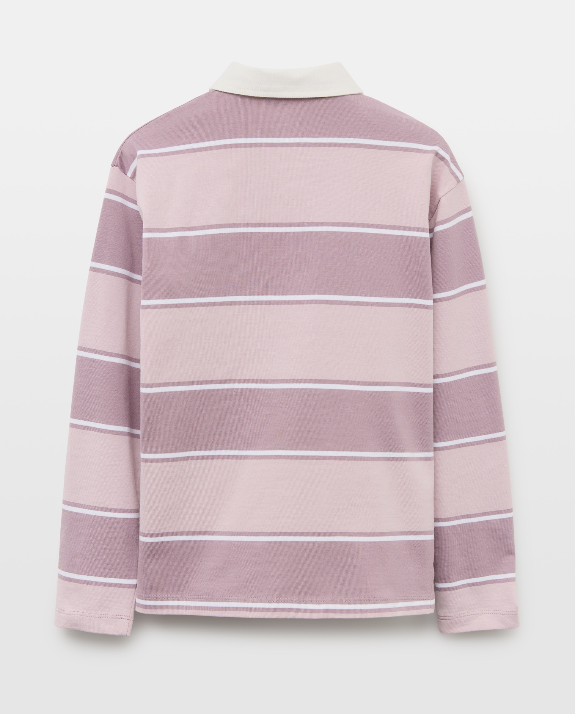 Sudadera de niño cuello polo rayas Morado-2