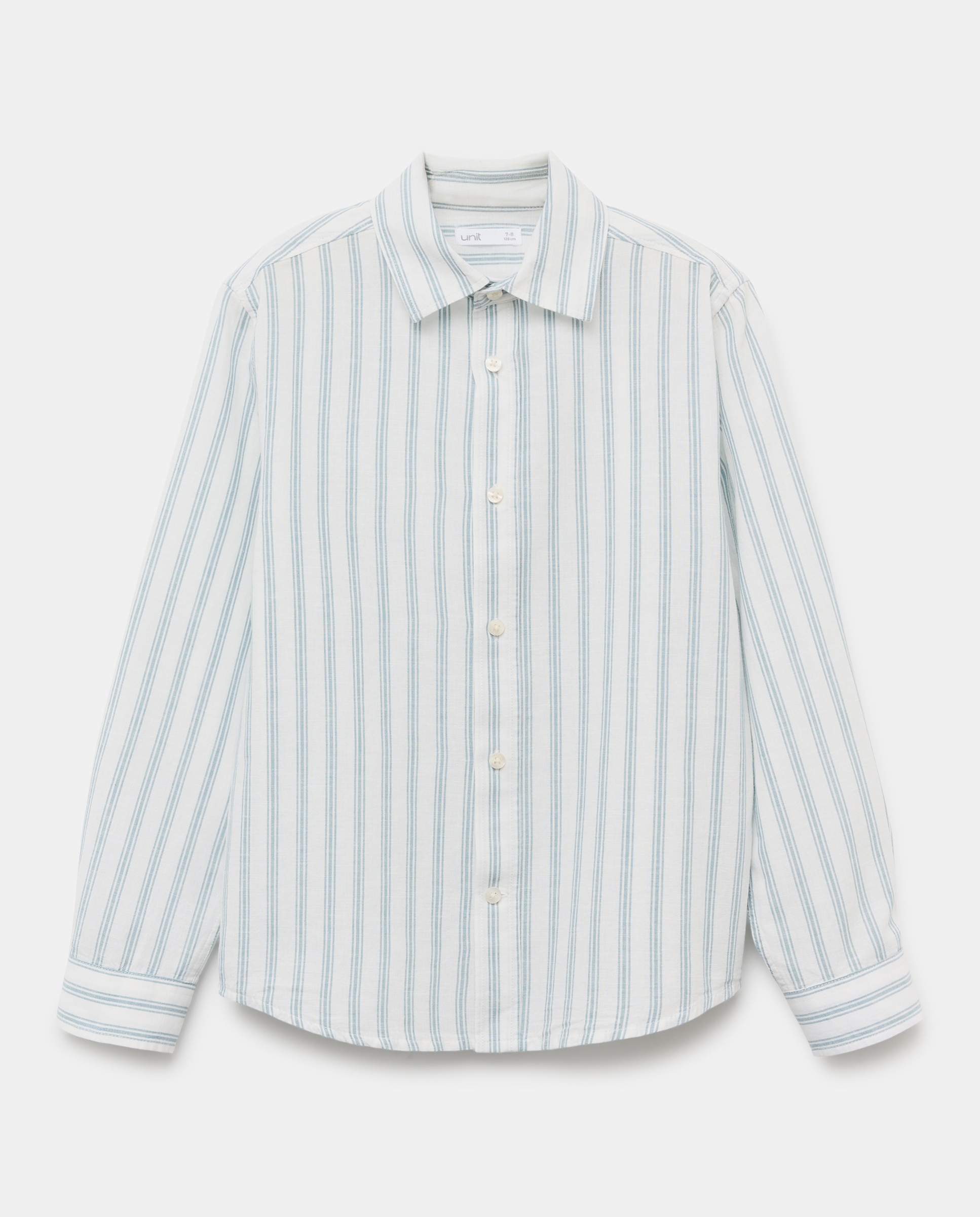 Imagen 0 de Camisa de niño algodón-lino rayas
