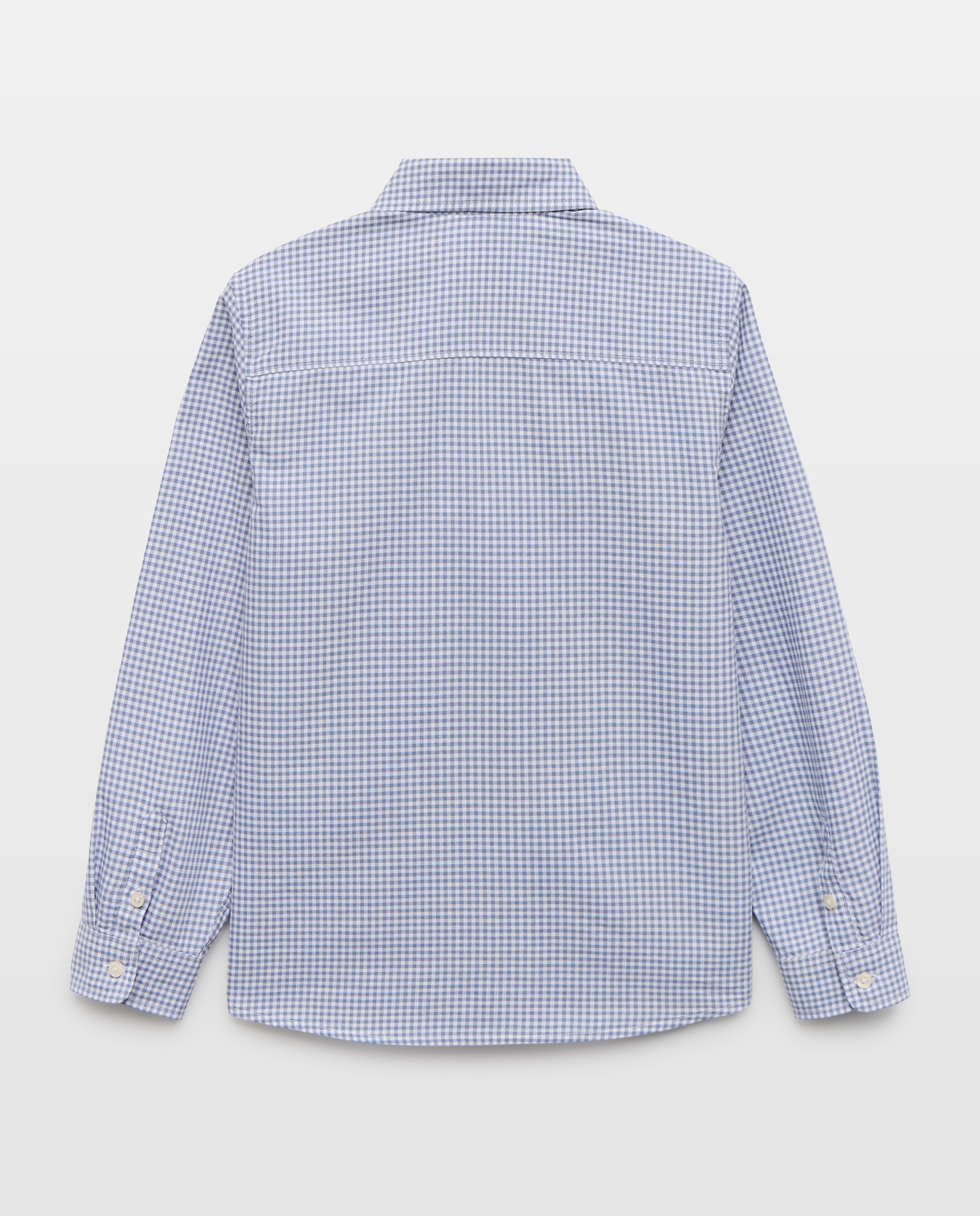 Camisa de niño chambray cuadrito vichy Azul marino-2