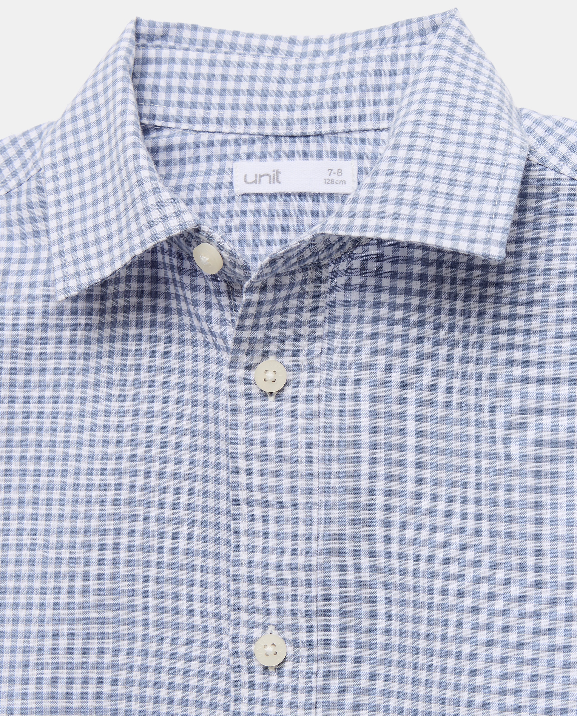 Camisa de niño chambray cuadrito vichy Azul marino-3