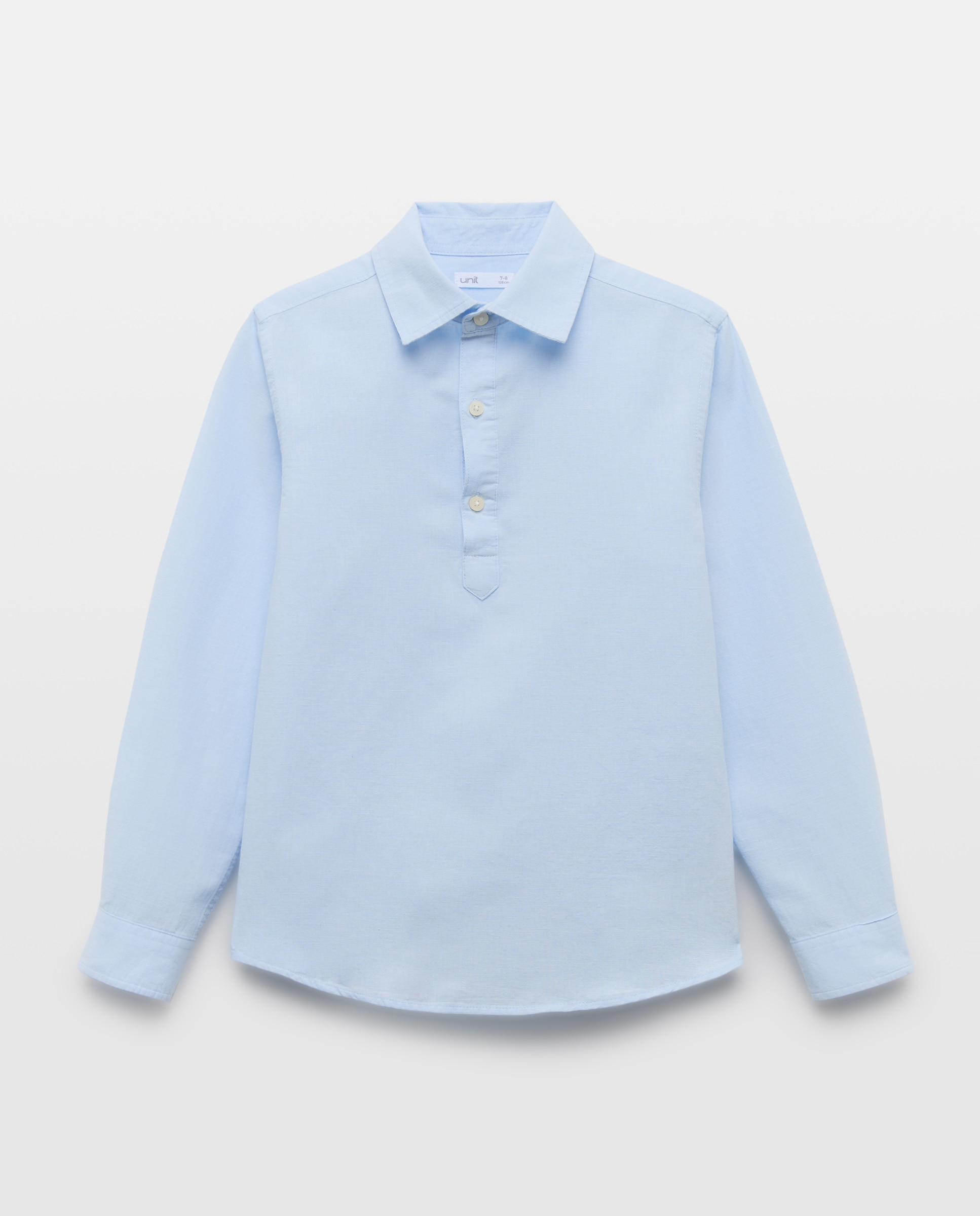 Imagen 0 de Camisa de niño algodón-lino cuello mao polera