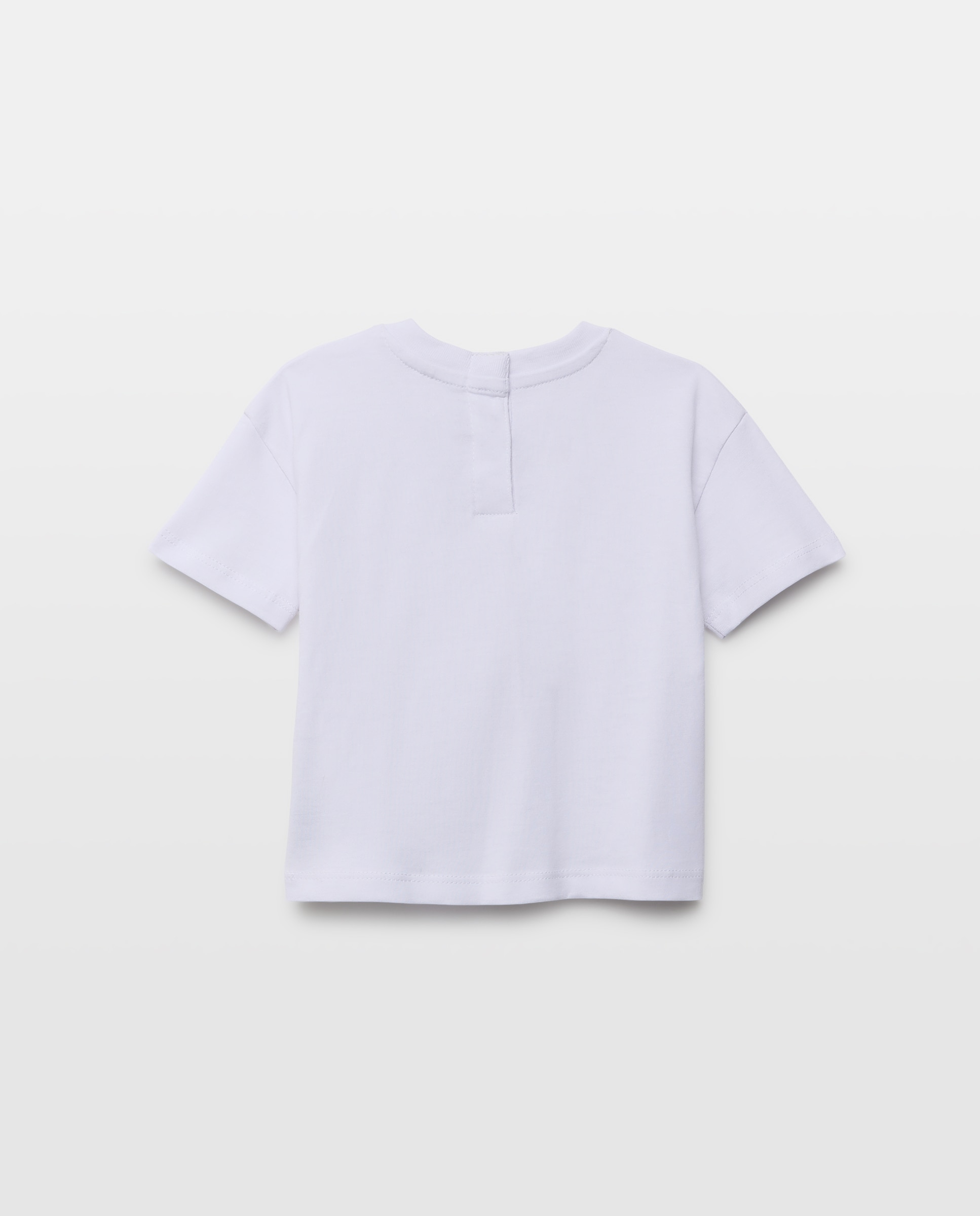 Camiseta de bebé lisa manga corta Blanco-2
