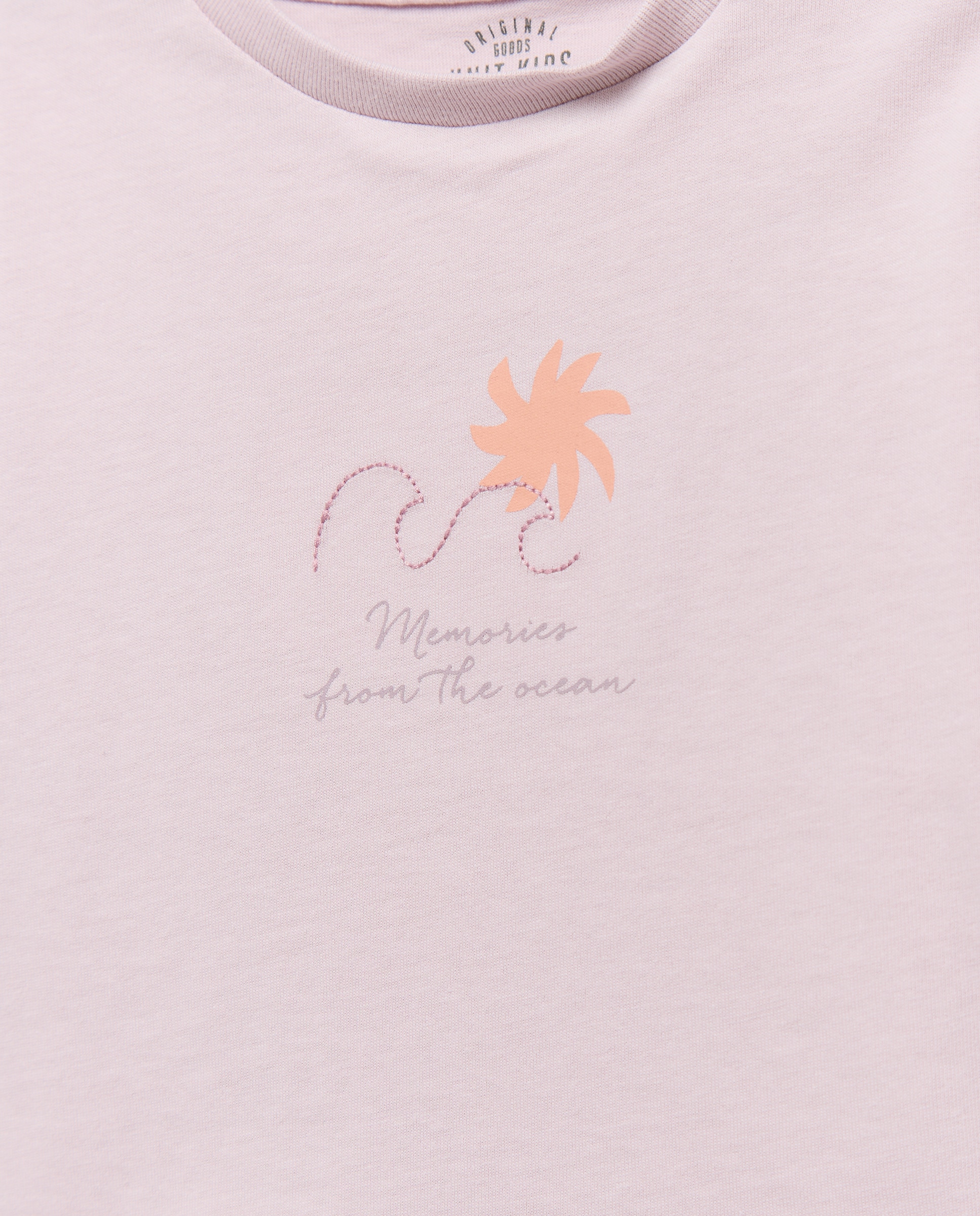 Camiseta de bebé detalle bordado manga corta 284 Lila-3