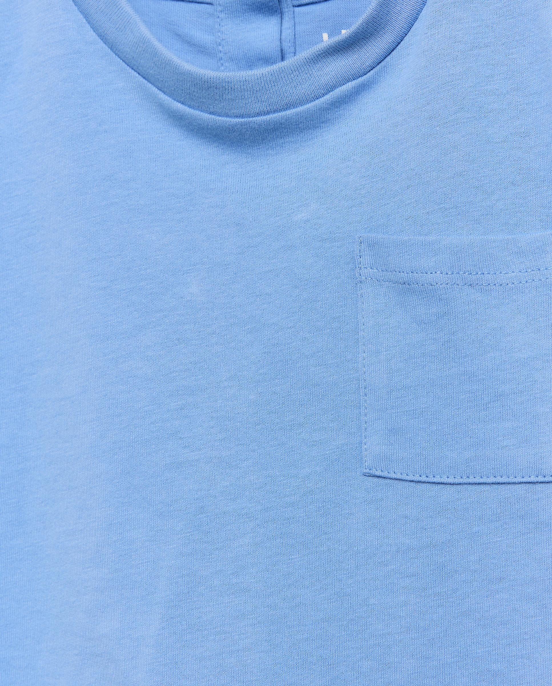 Camiseta de bebé lisa bolsillo manga corta Azul Intenso-3