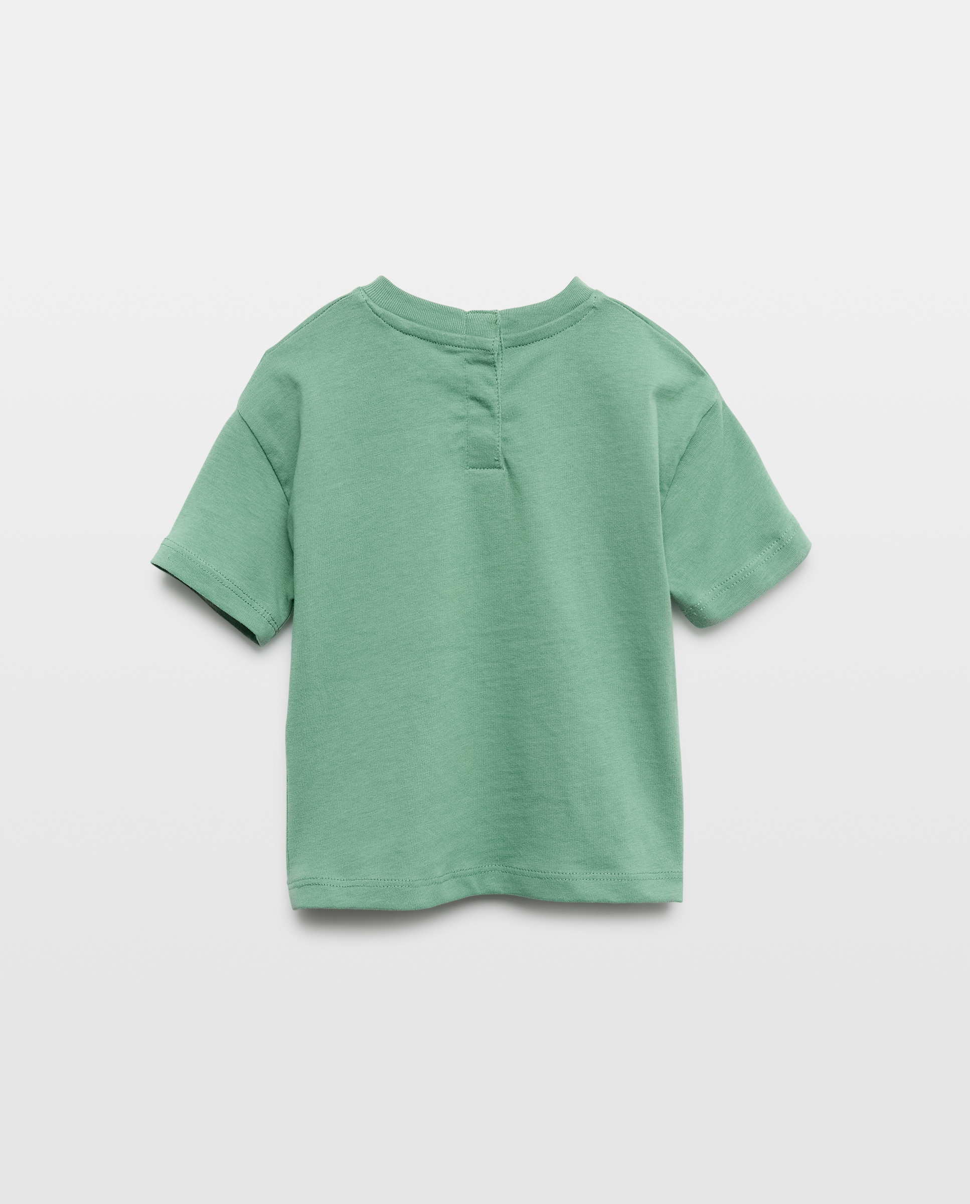 Camiseta de bebé lisa bolsillo manga corta Kiwi-2