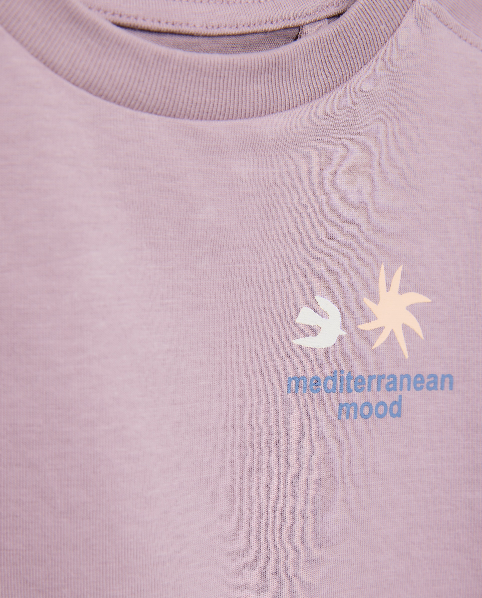 Camiseta de bebé estampada manga corta Morado-3