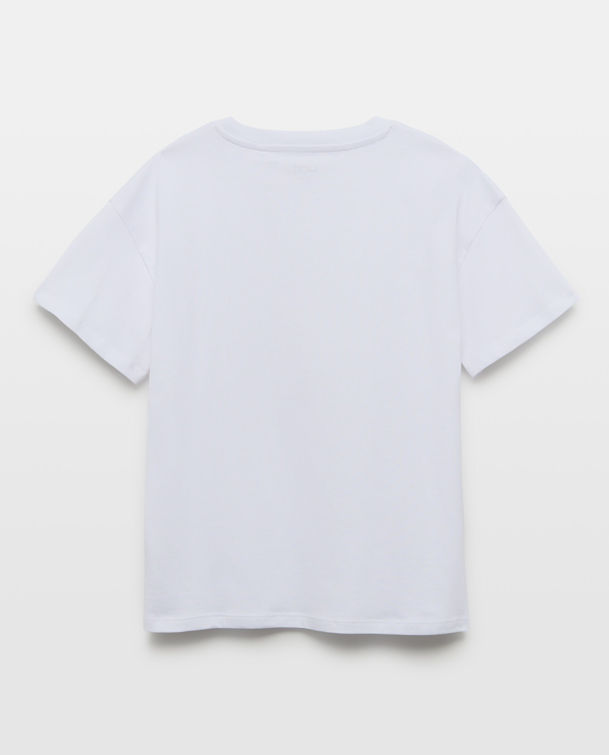 Camiseta de niño lisa manga corta Blanco-2