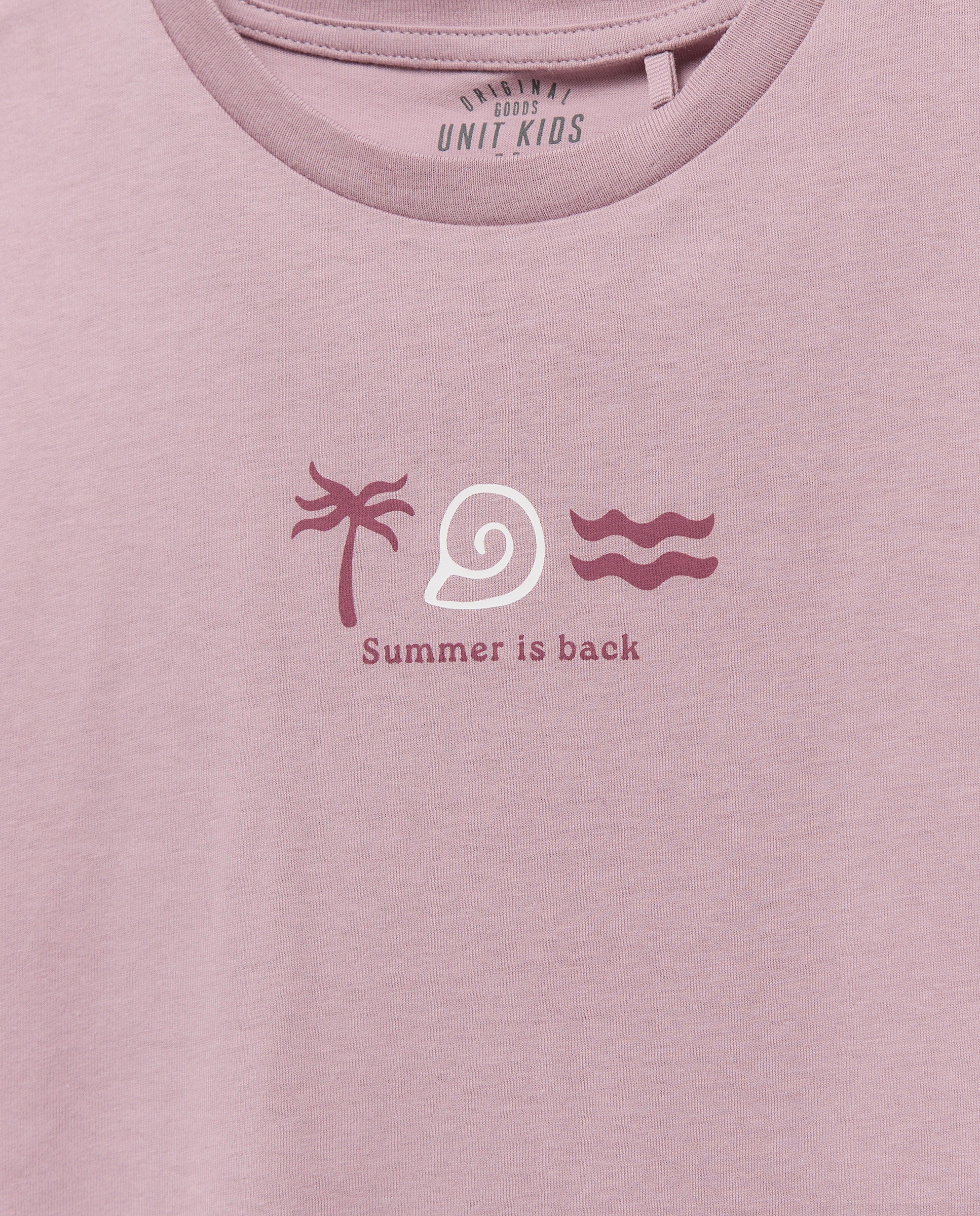 Camiseta de niño estampada manga corta Morado-3