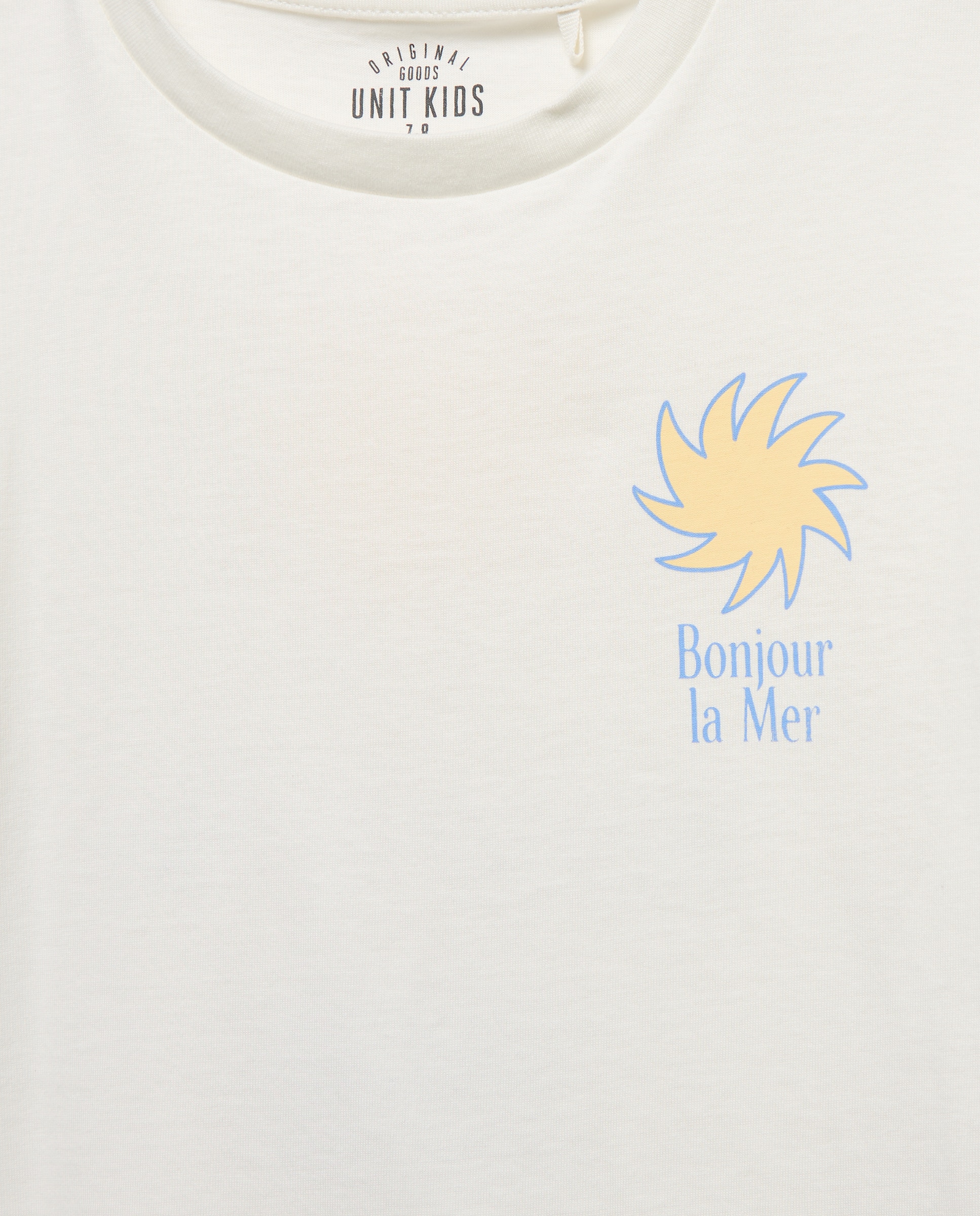 Camiseta de niño estampada manga corta Blanco-3