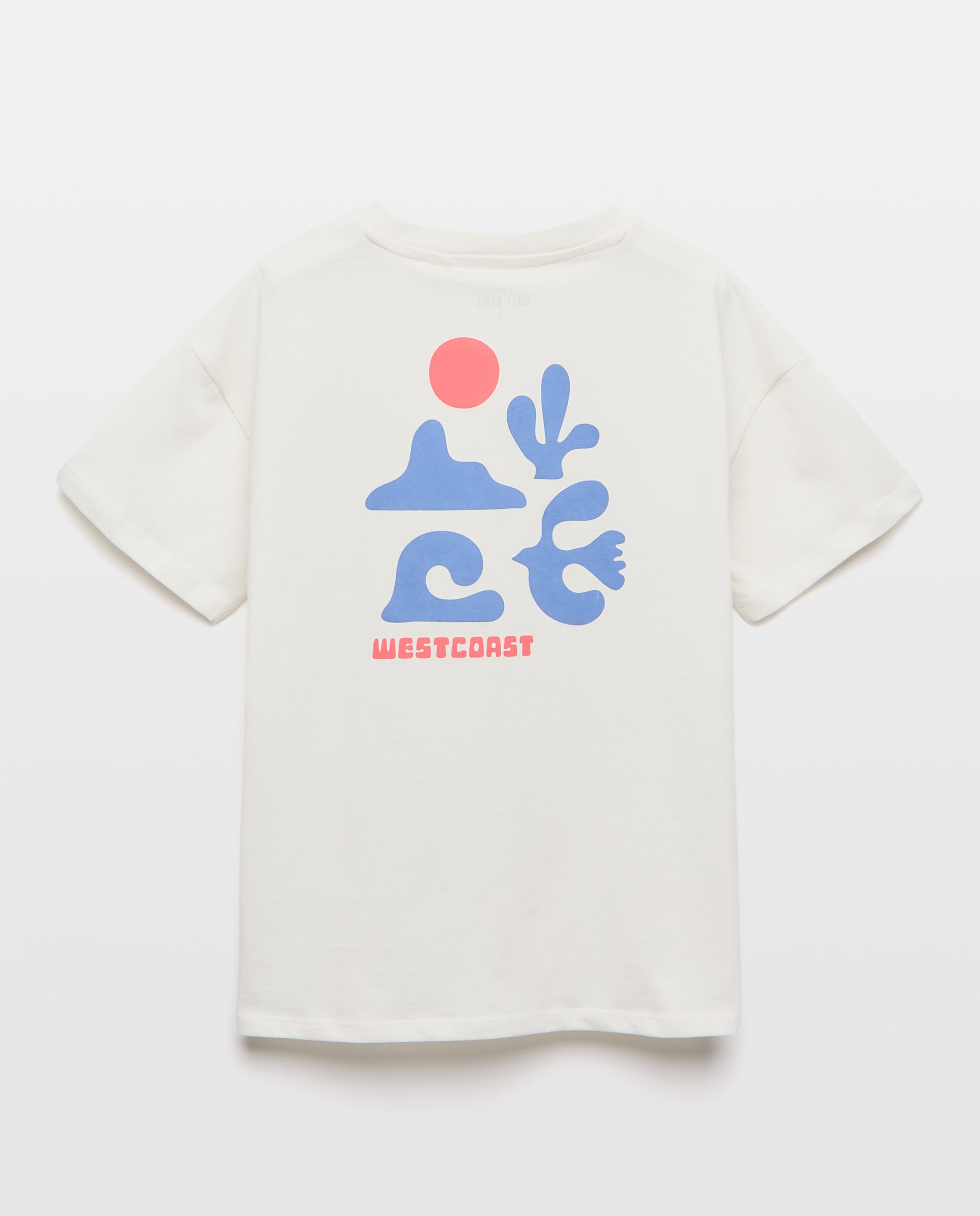 Camiseta de niño estampada manga corta Blanco roto-2