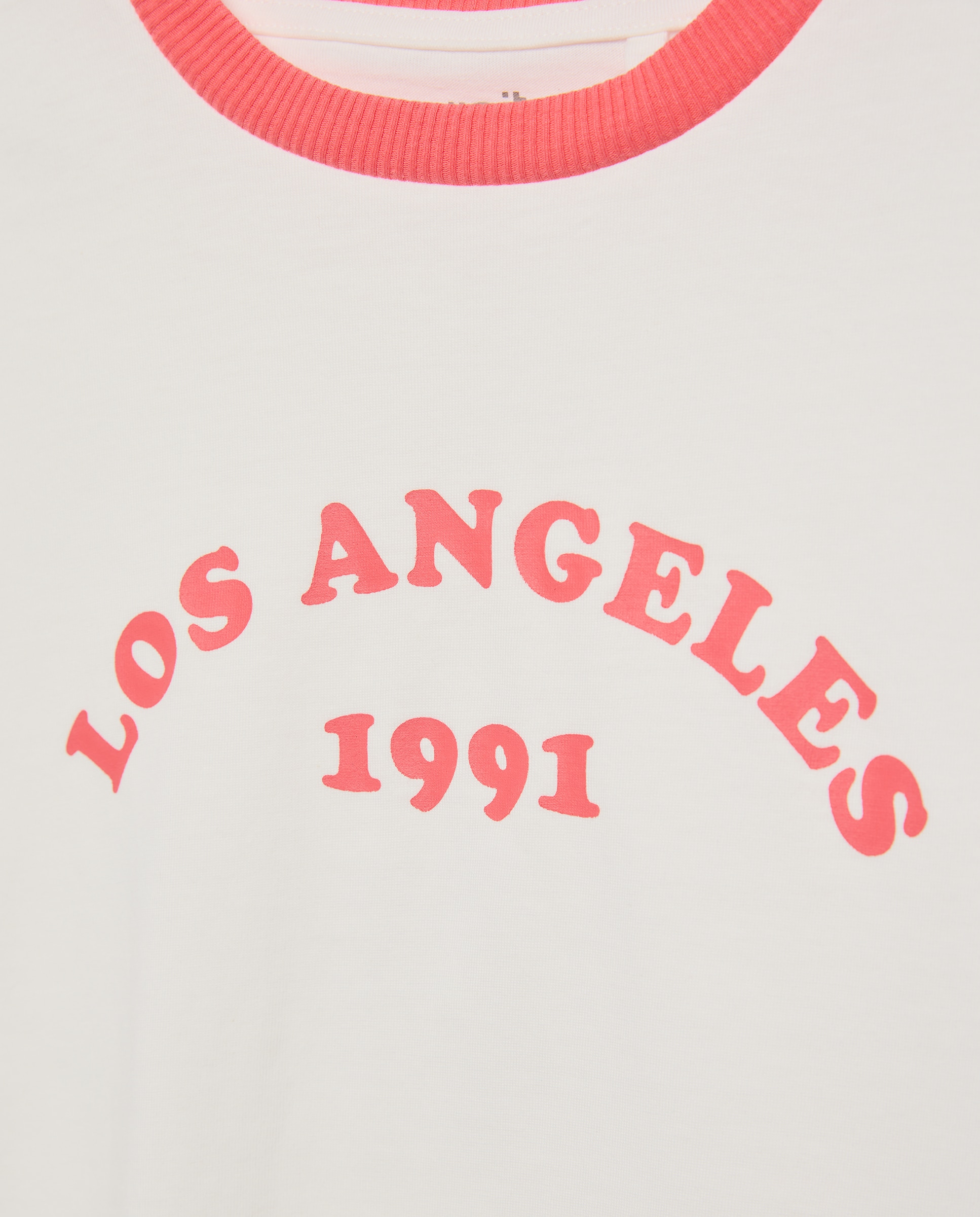 Camiseta de niño rayas bolsillo manga corta Blanco roto-3