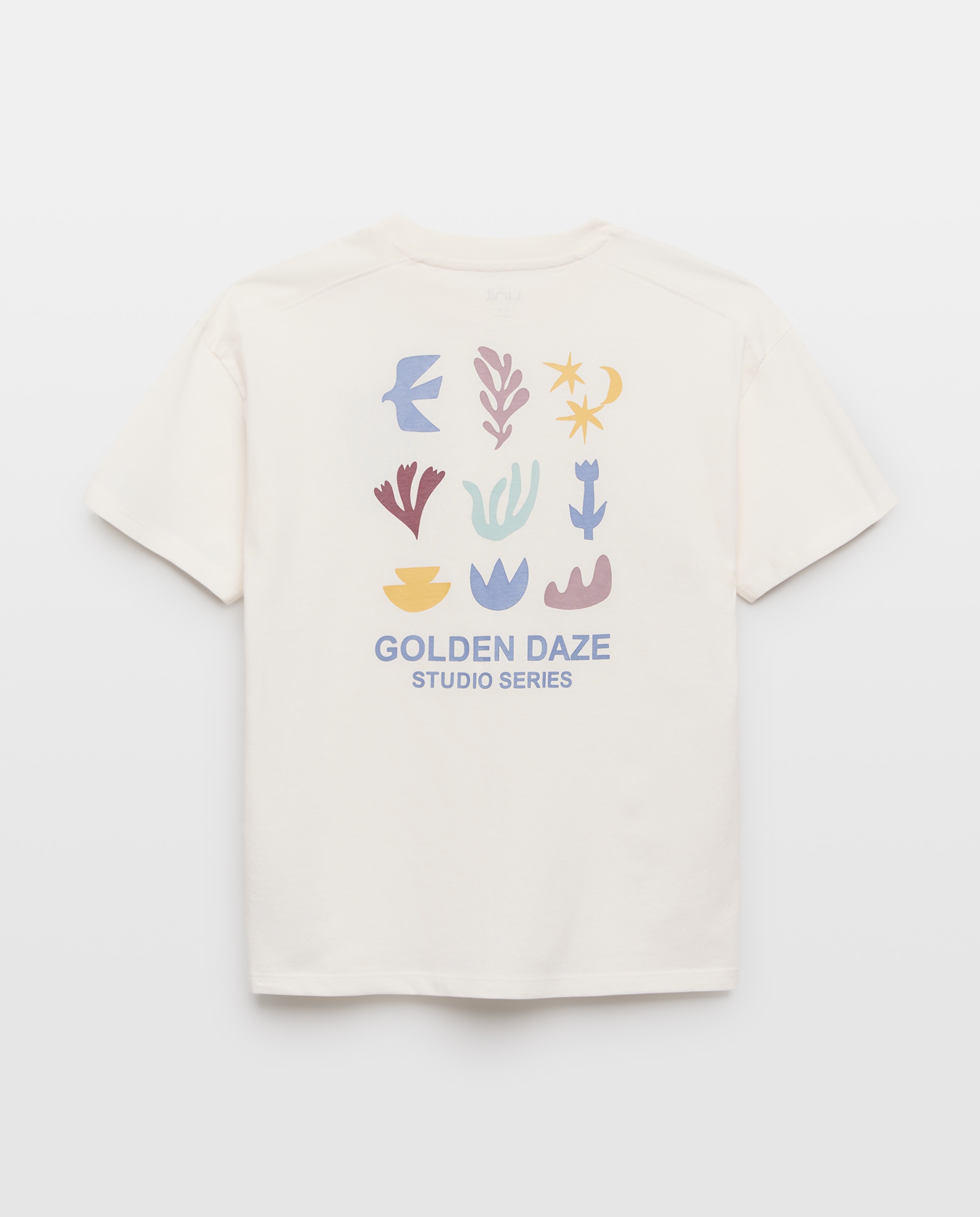 Camiseta de niño estampada manga corta Blanco roto-2