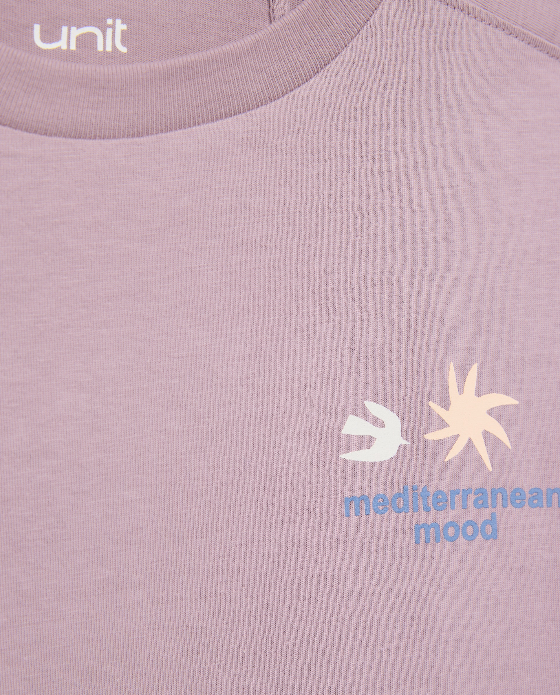 Camiseta de niño estampada manga corta Morado-3