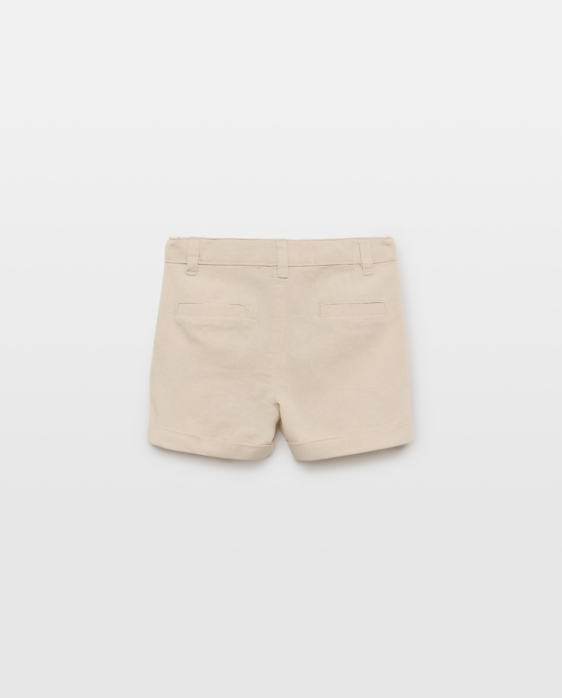 Bermuda de bebé chino algodón-lino 850 Piedra-2