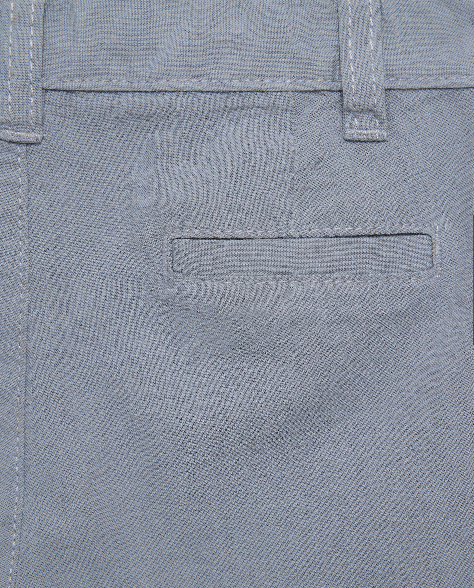 Bermuda de bebé chino algodón-lino 400 Azul-3