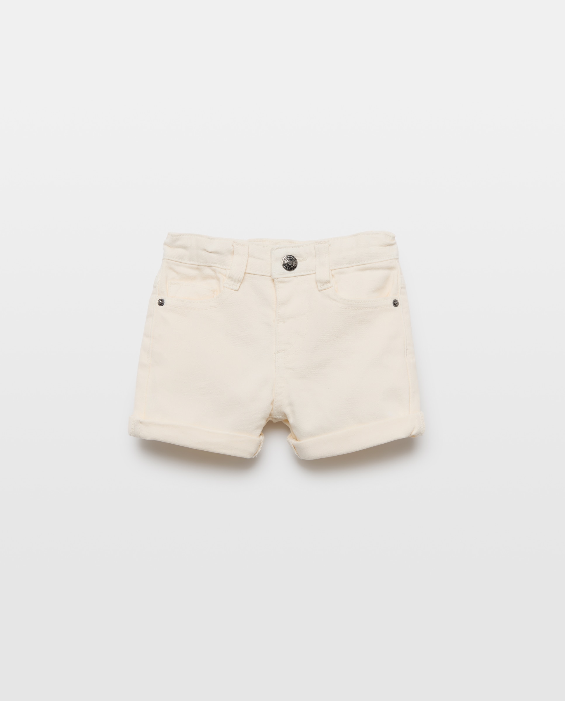 Imagen 0 de Bermuda de bebé denim color 5 bolsillos efecto lava
