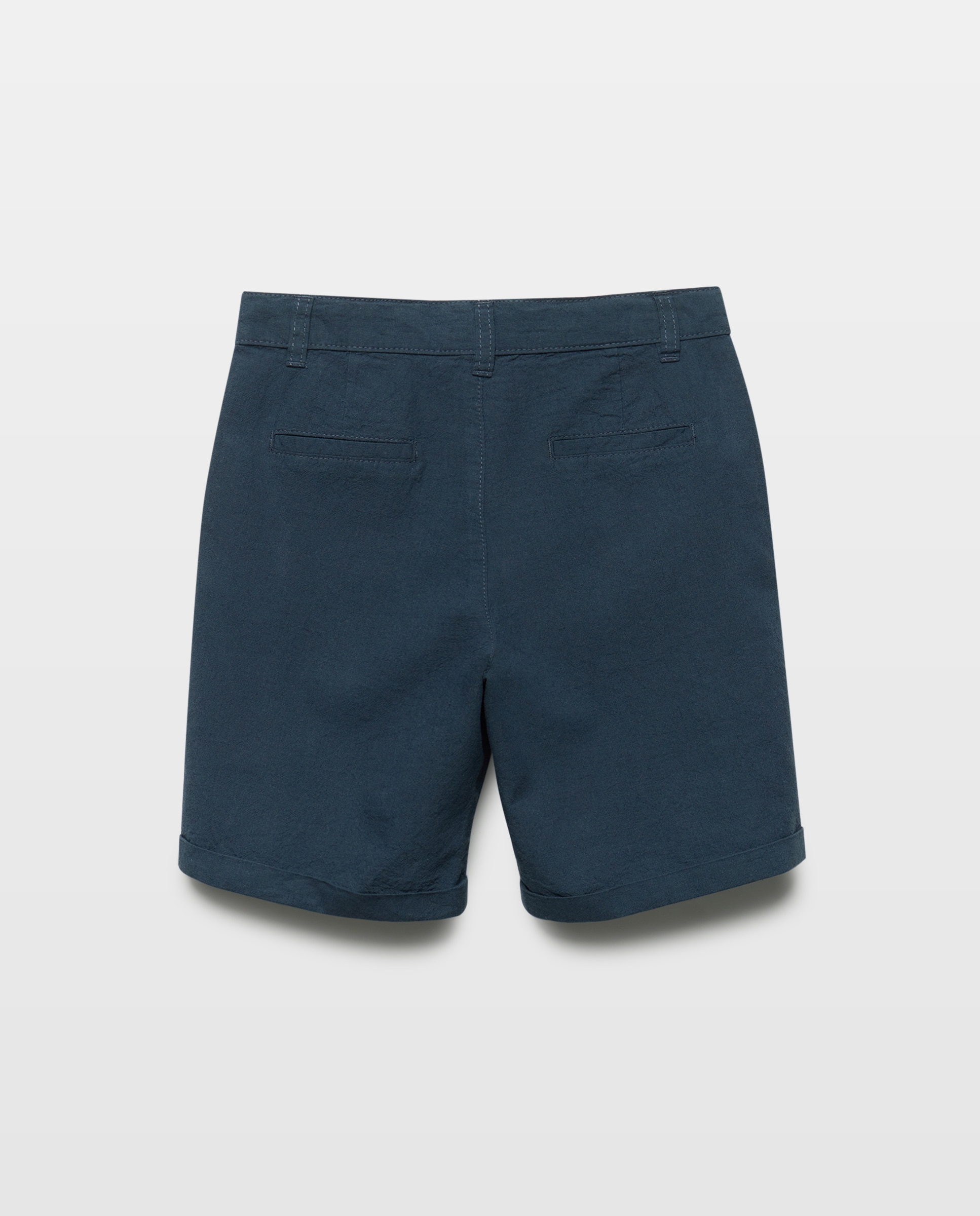 Bermuda de niño chino algodón-lino Azul marino-2
