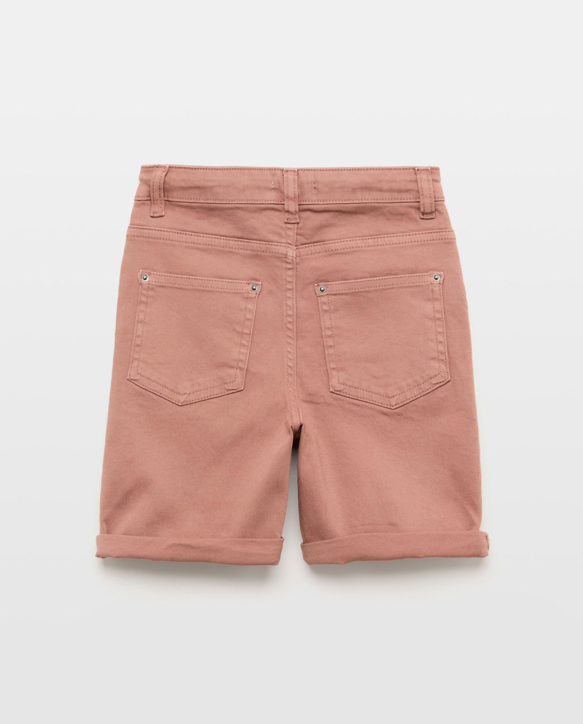 Bermuda de niño denim color 5 bolsillos efecto lava Morado-2