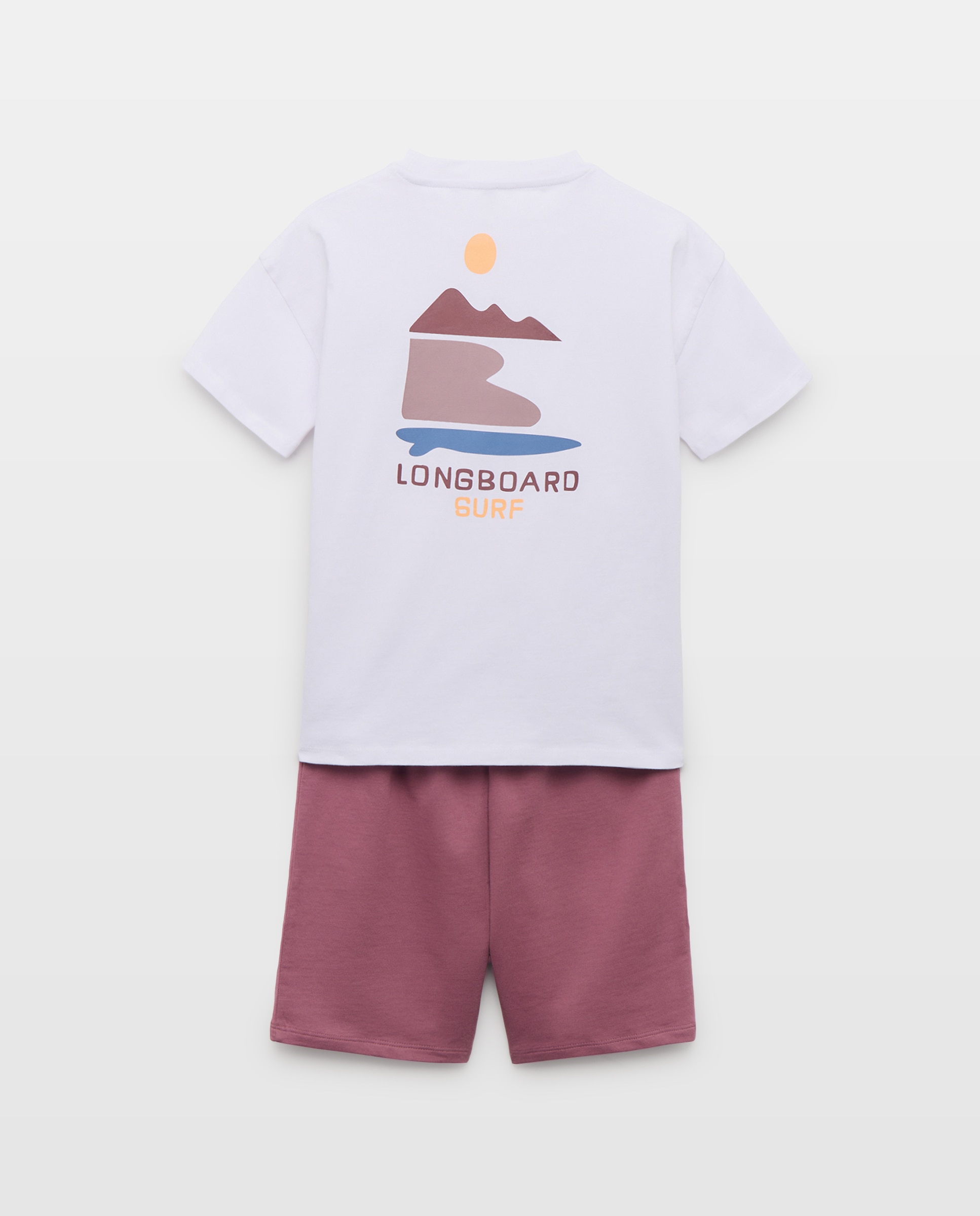 Conjunto de niño campamento 291 Berenjena-2
